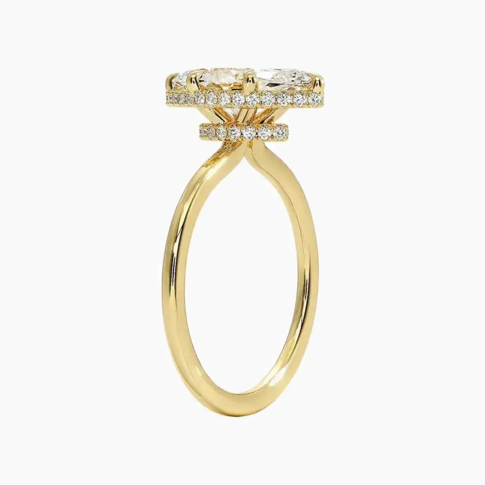 OBSER494 - Mirabel Halo Marquise engagement ring setting view 8
