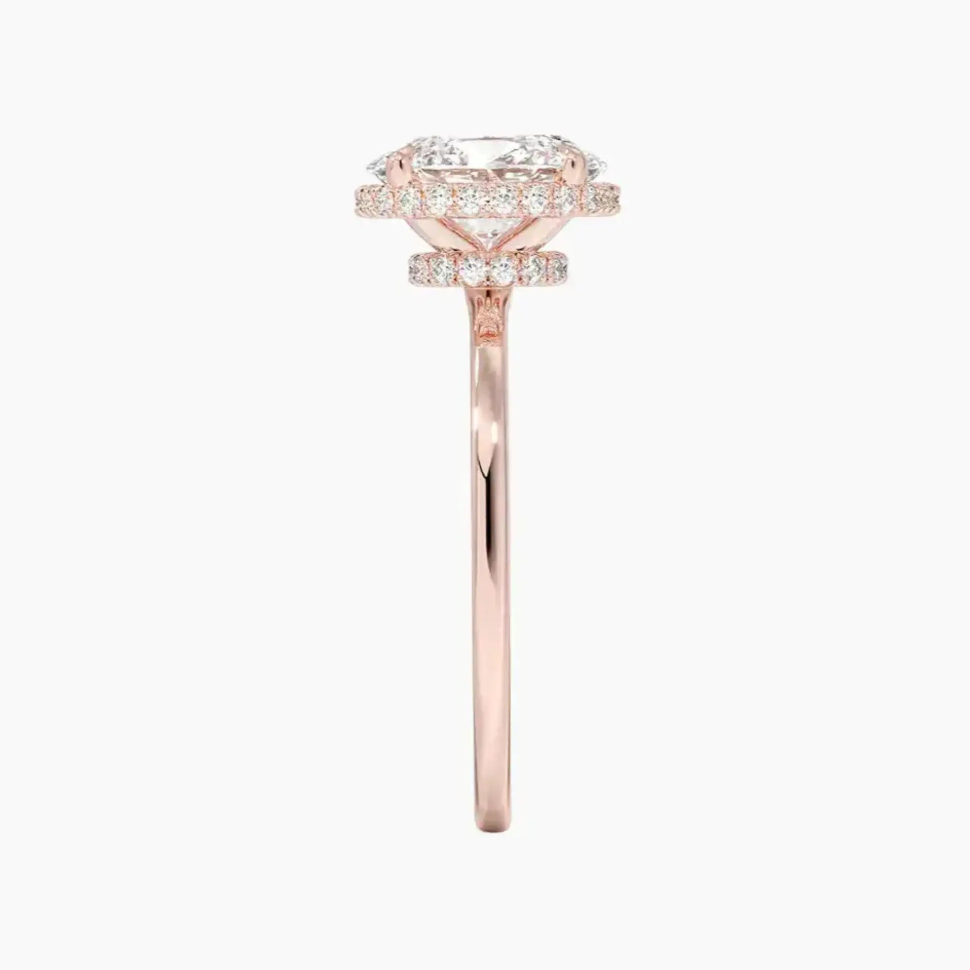 OBSER499 - Mirabel Halo Oval engagement ring setting view 6