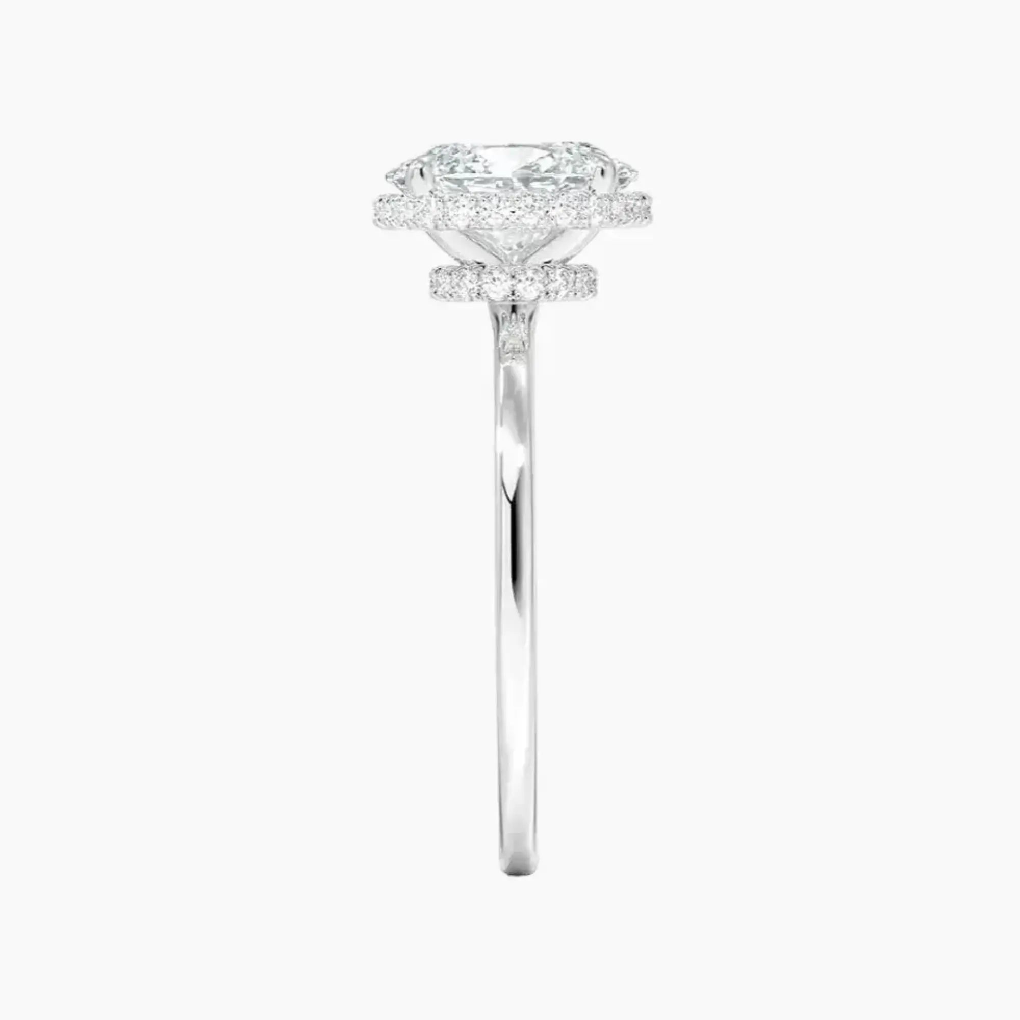 OBSER499 - Mirabel Halo Oval engagement ring setting view 3
