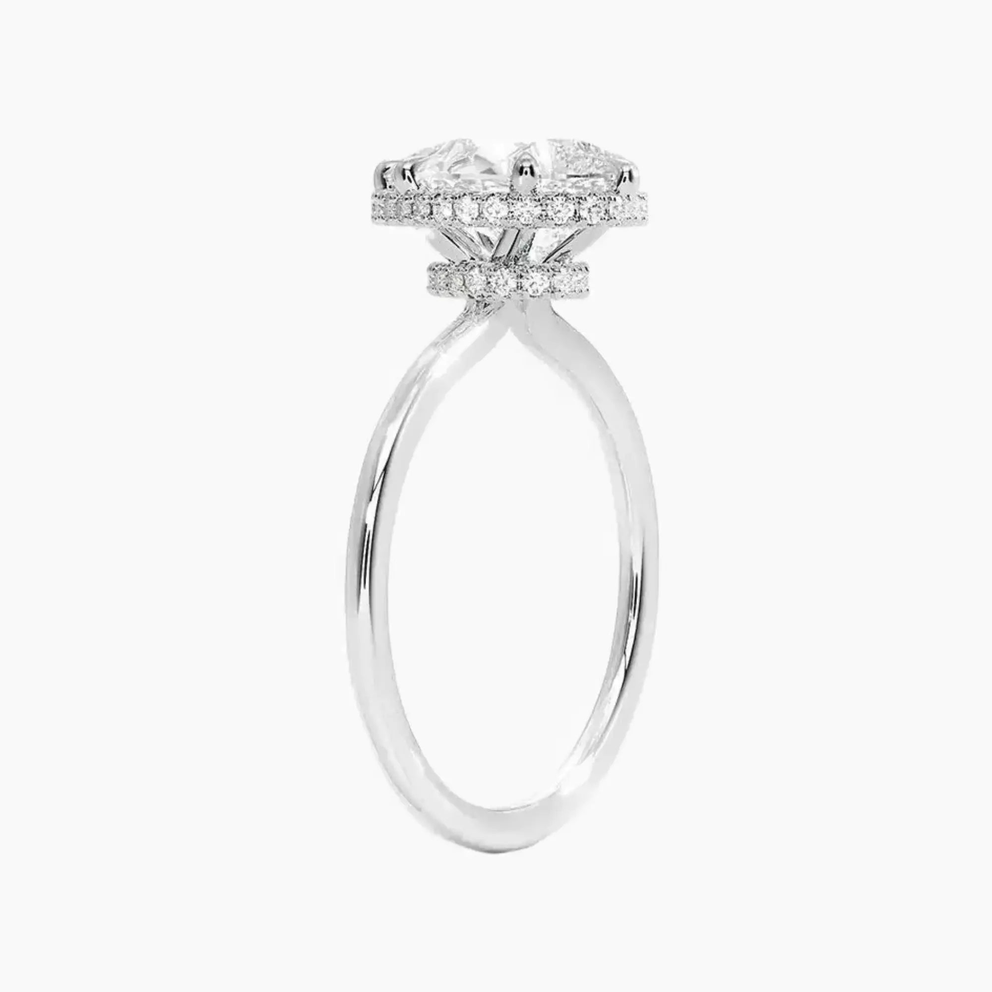 OBSER497 - Mirabel Halo Pear engagement ring setting view 2