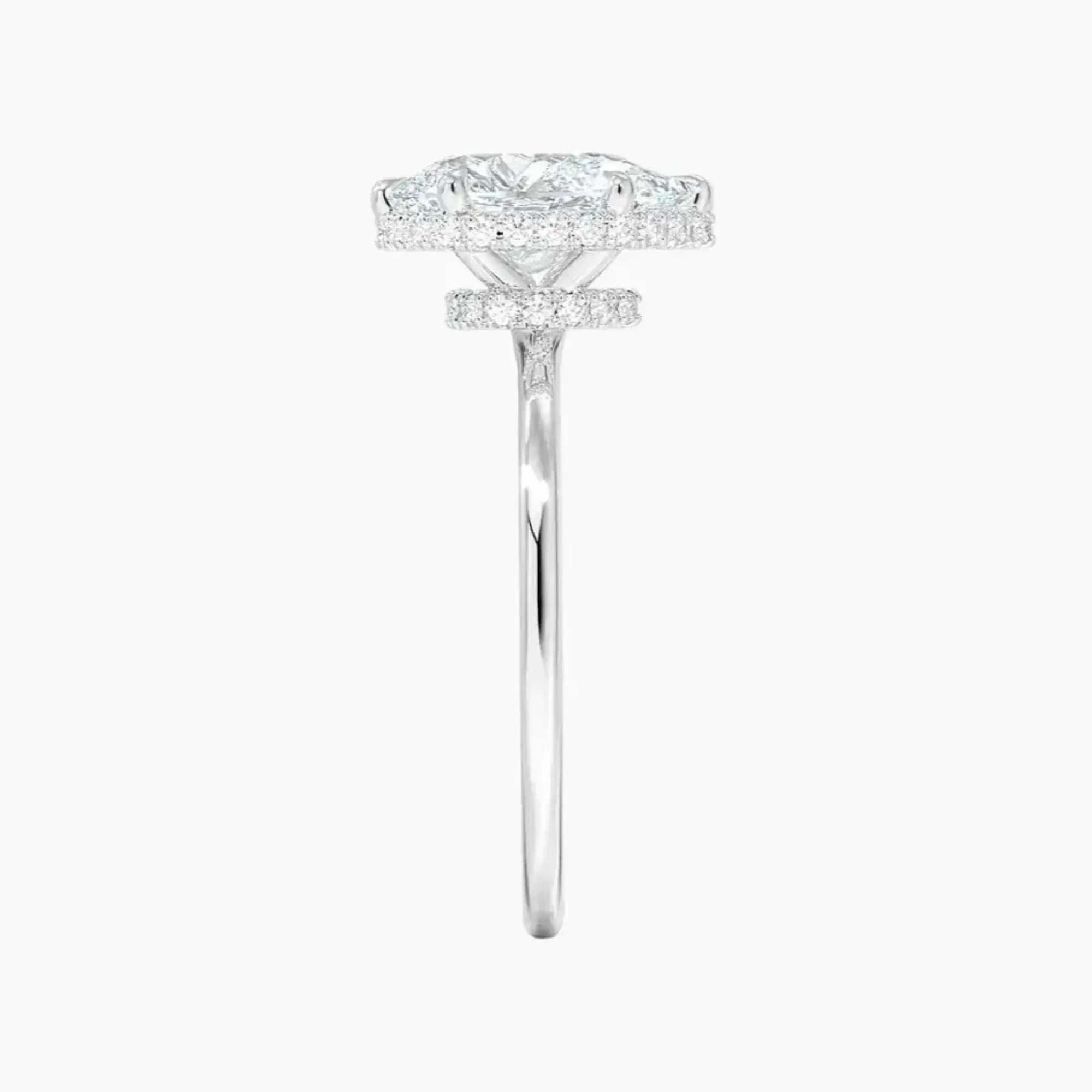 OBSER497 - Mirabel Halo Pear engagement ring setting view 3