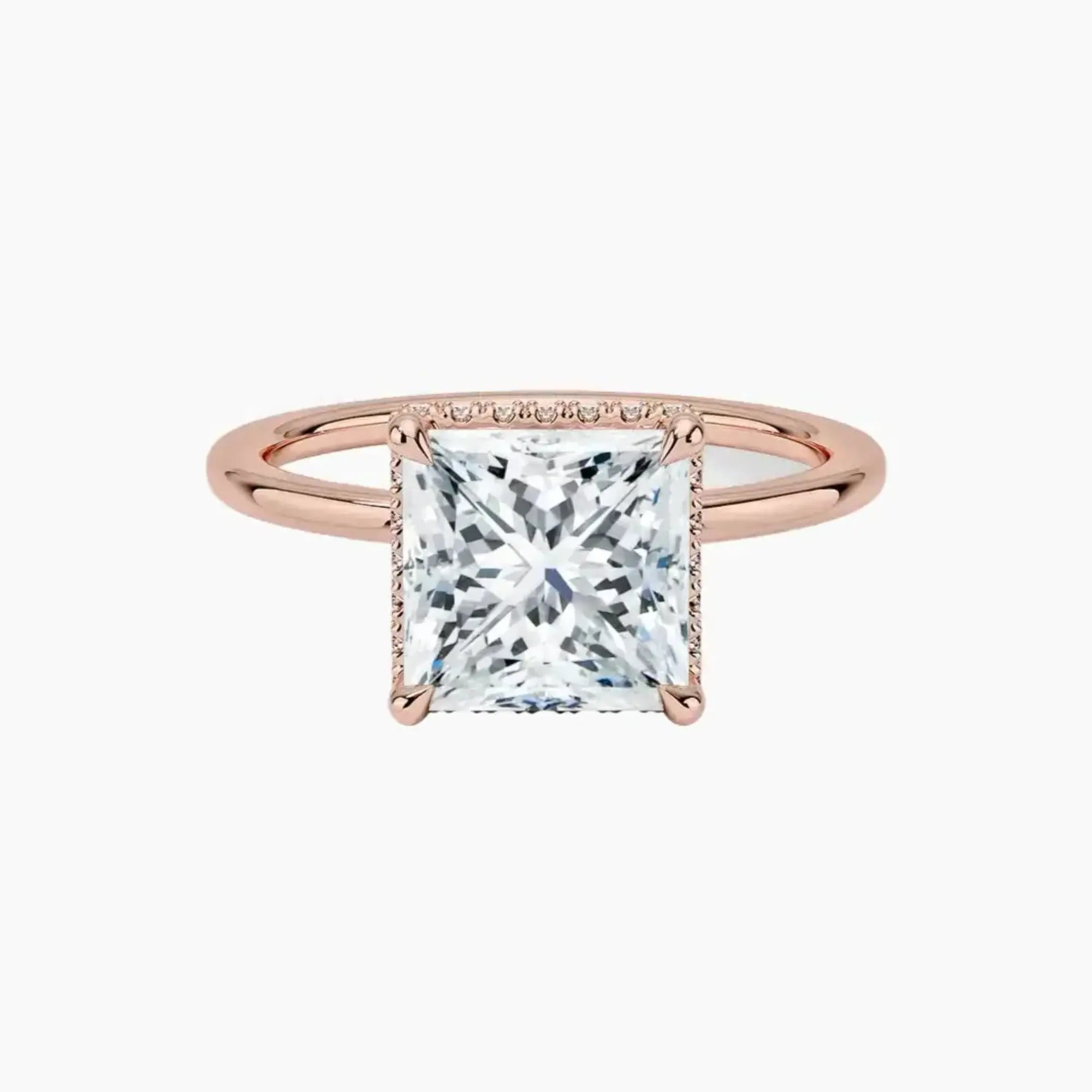OBSER496 - Mirabel Halo Princess engagement ring setting view 4