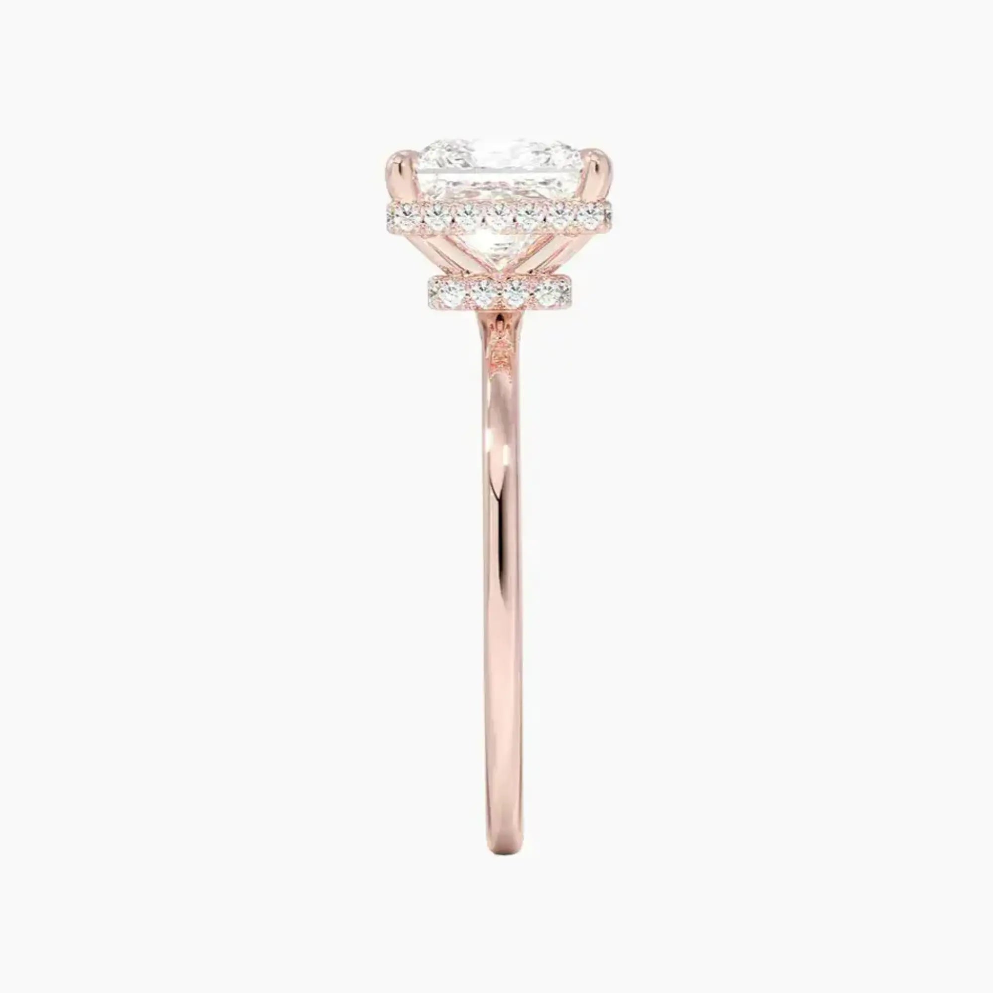 OBSER496 - Mirabel Halo Princess engagement ring setting view 6