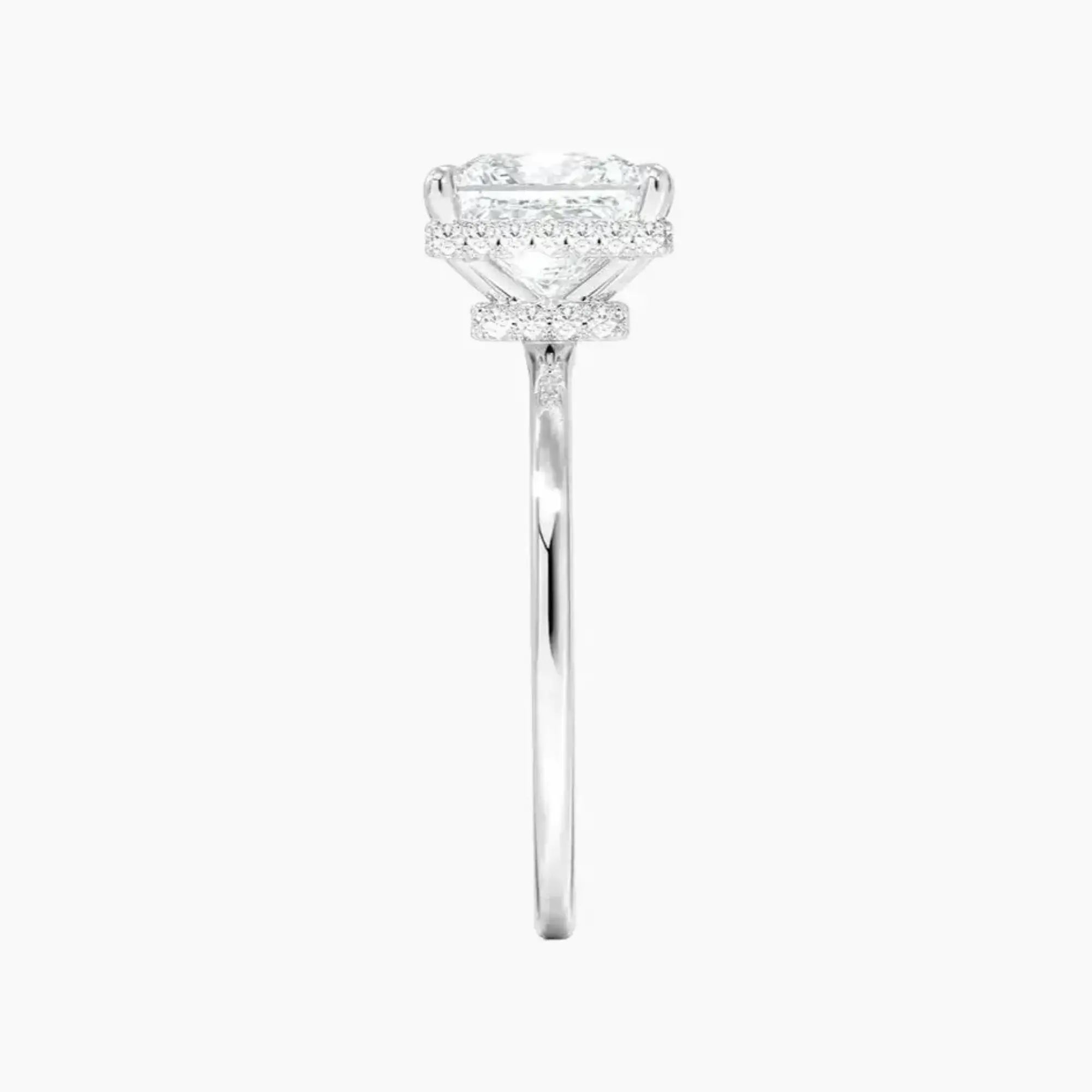 OBSER496 - Mirabel Halo Princess engagement ring setting view 3
