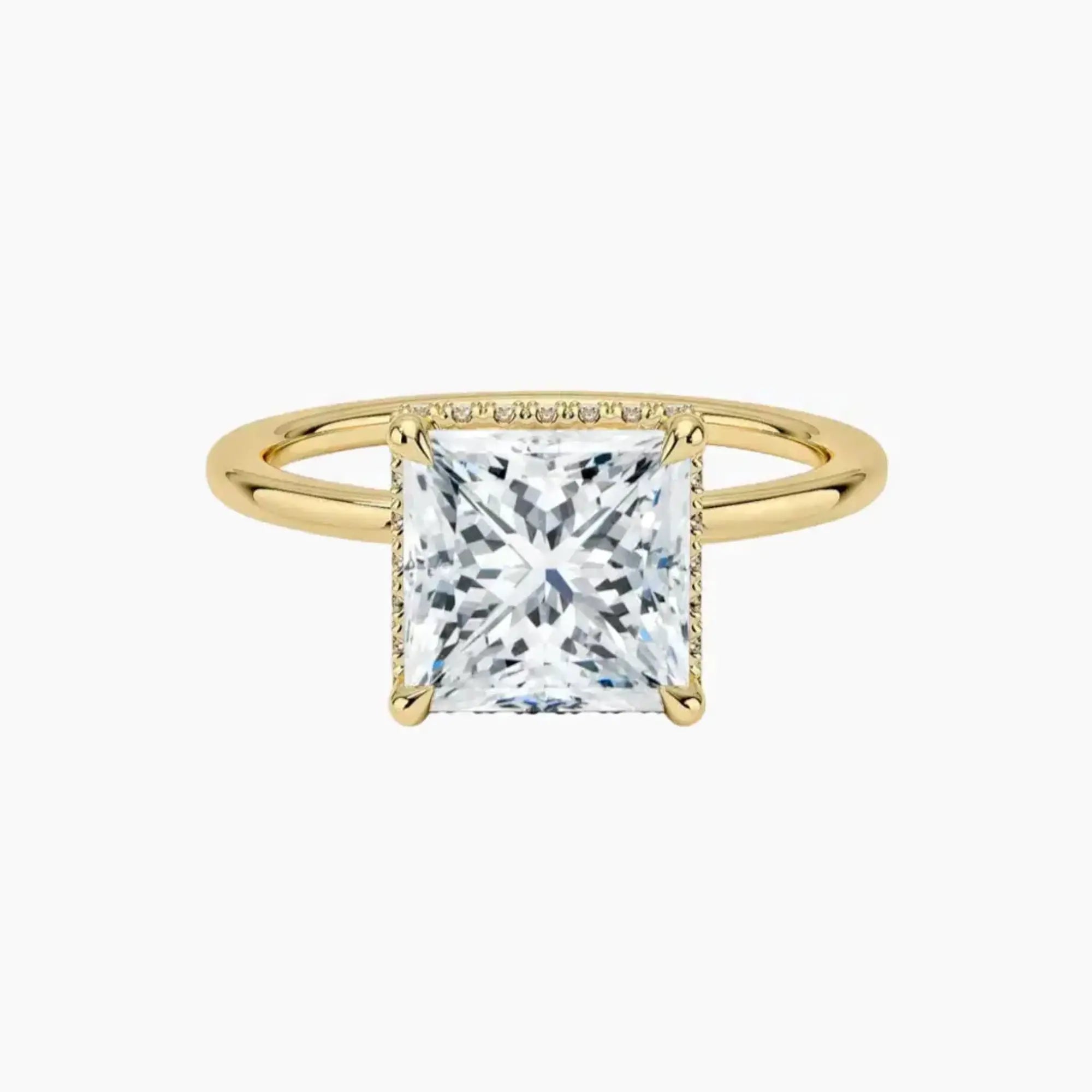 OBSER496 - Mirabel Halo Princess engagement ring setting view 7