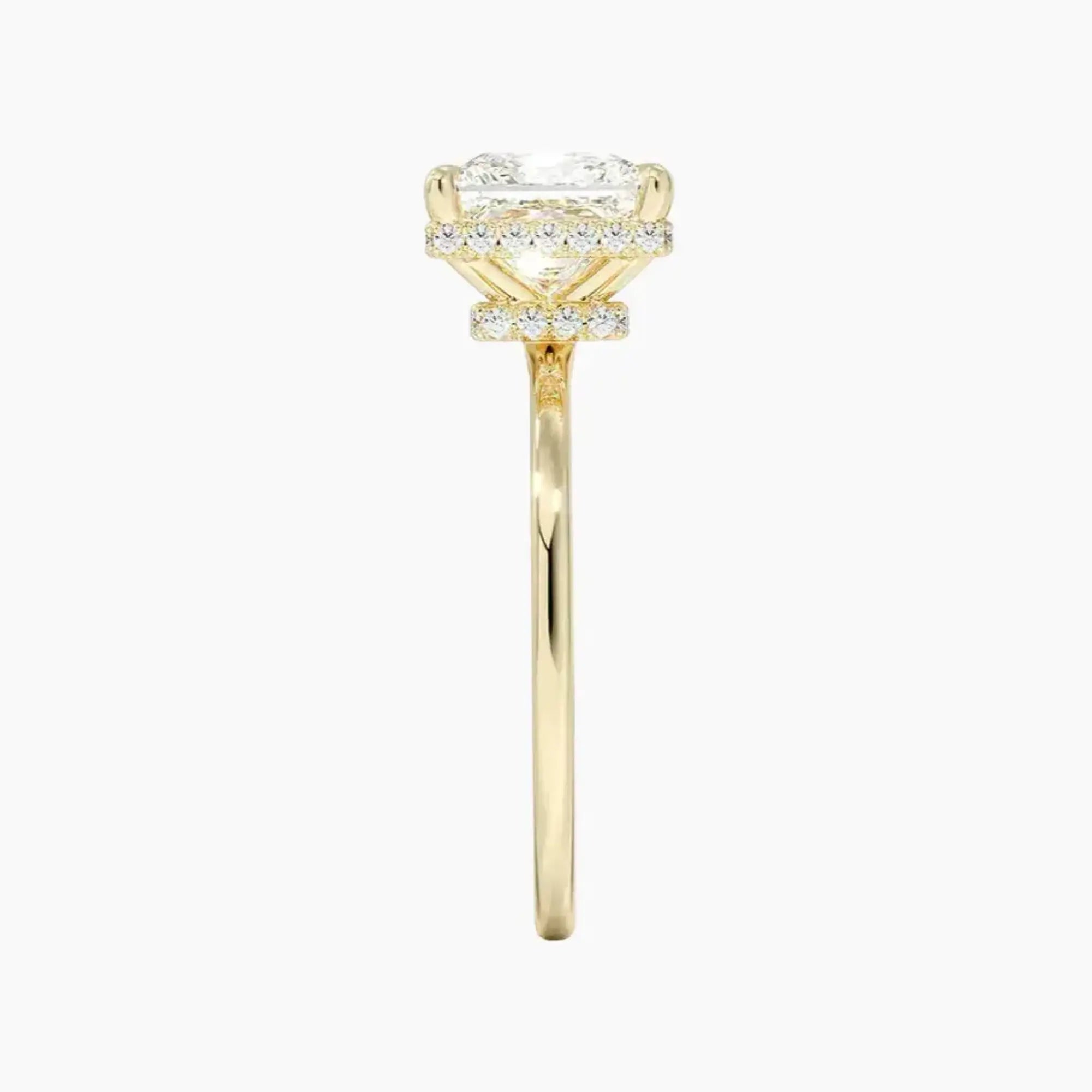 OBSER496 - Mirabel Halo Princess engagement ring setting view 9