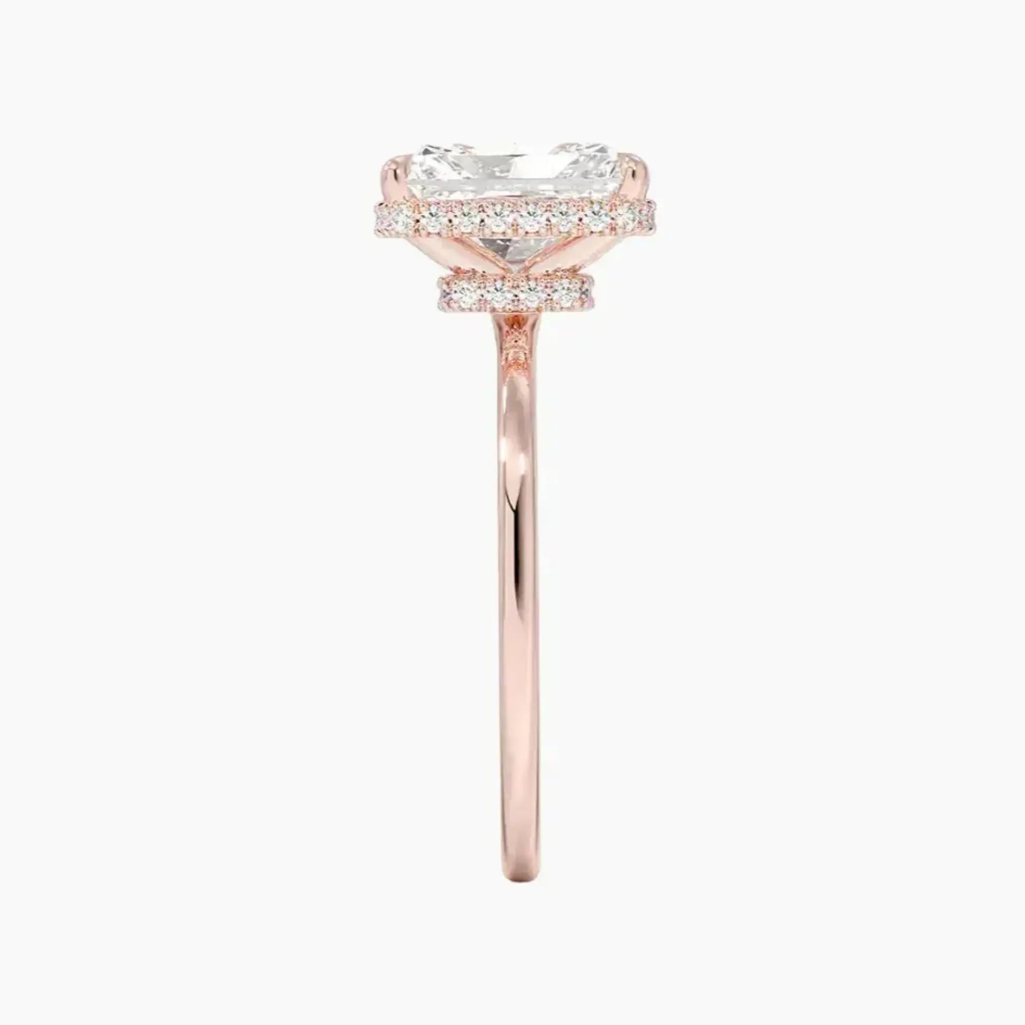 OBSER168 - Mirabel Halo Radiant engagement ring setting view 6