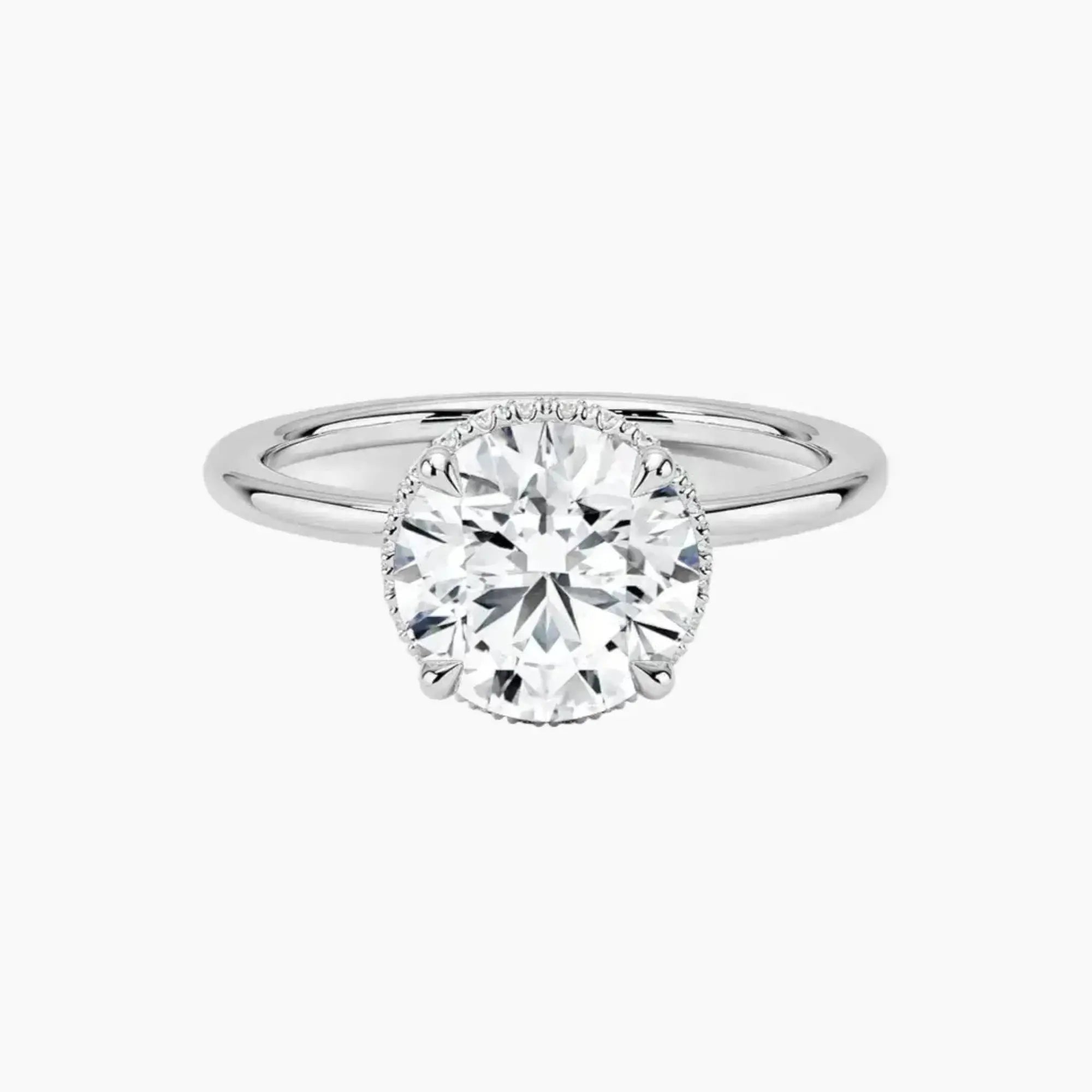 OBSER500 - Mirabel Halo Round engagement ring setting view 1