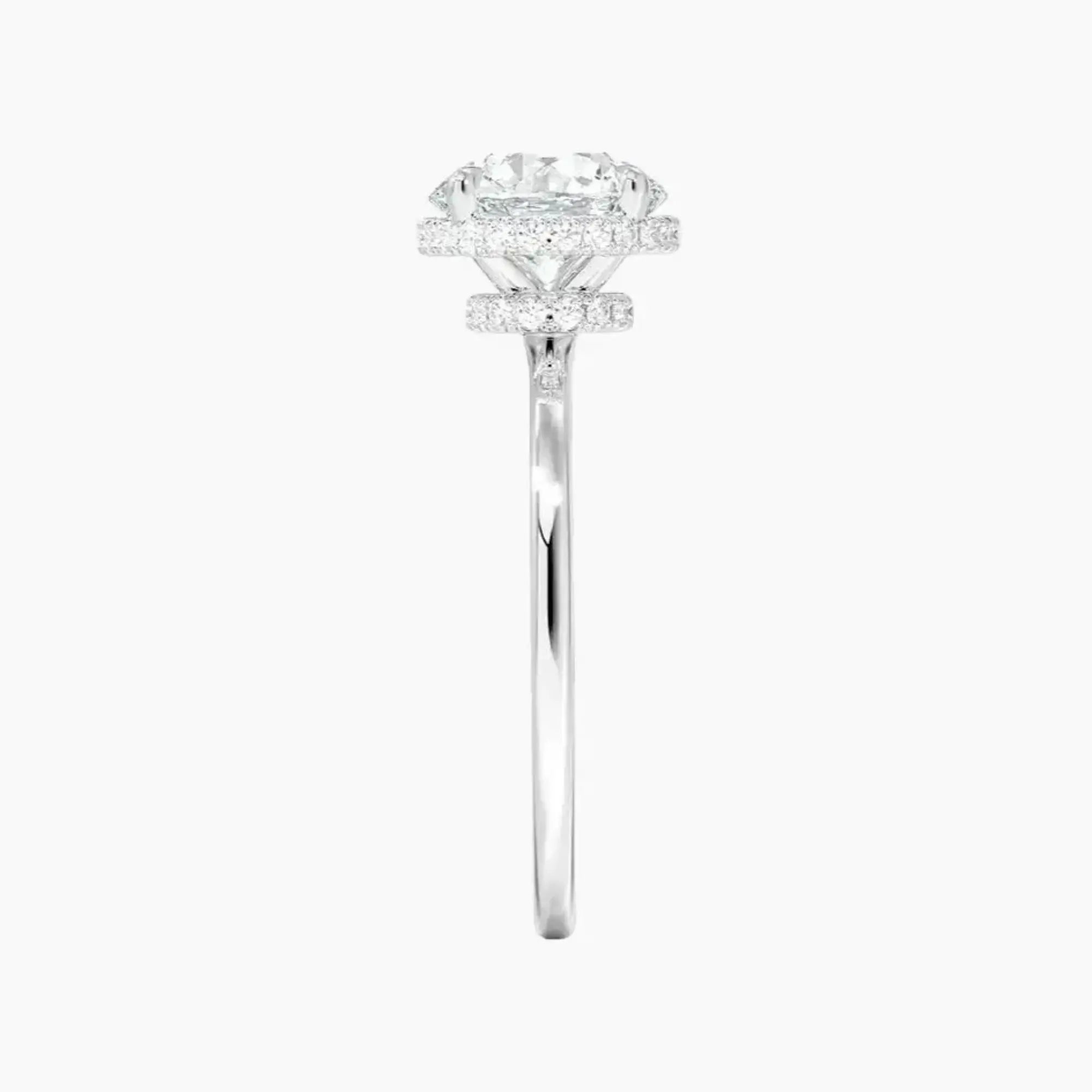 OBSER500 - Mirabel Halo Round engagement ring setting view 3