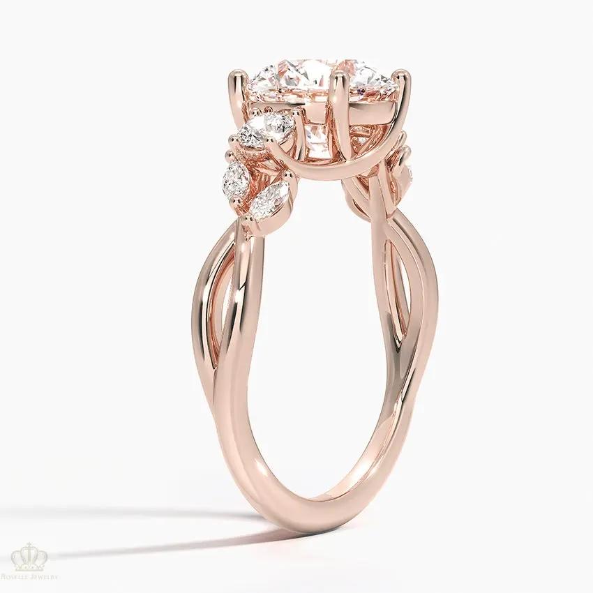 Willow Three Stone Diamond Engagement Ring  [Setting Only] - EC121 CHARLISA™