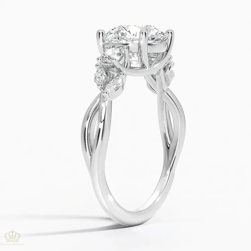 Willow Three Stone Diamond Engagement Ring  [Setting Only] - EC121 CHARLISA™