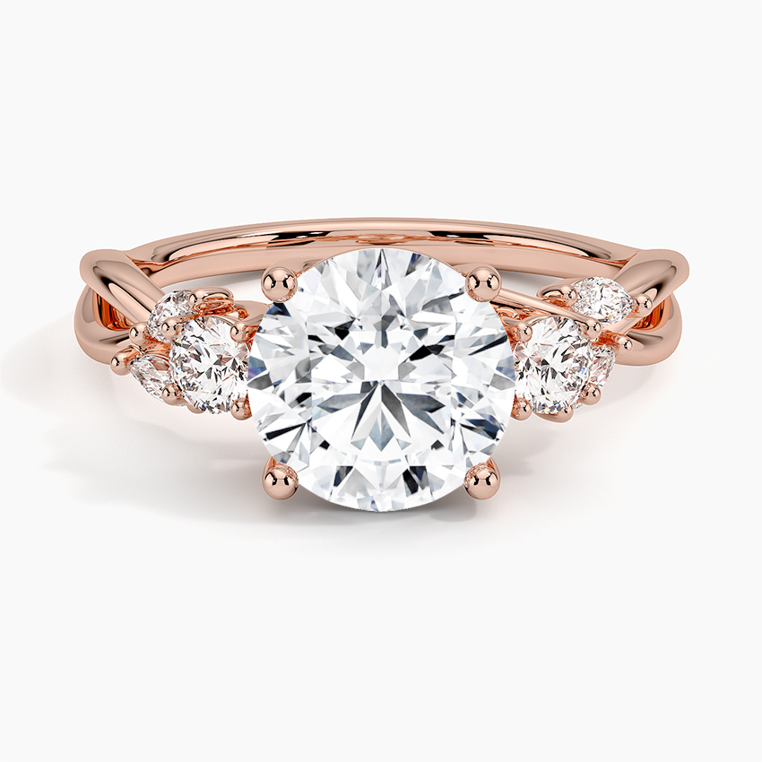 Willow Three Stone Diamond Engagement Ring  [Setting Only] - EC121 CHARLISA™