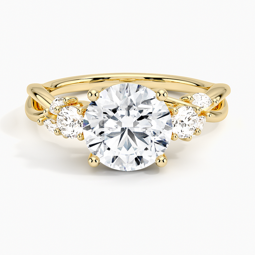 Willow Three Stone Diamond Engagement Ring  [Setting Only] - EC121 CHARLISA™