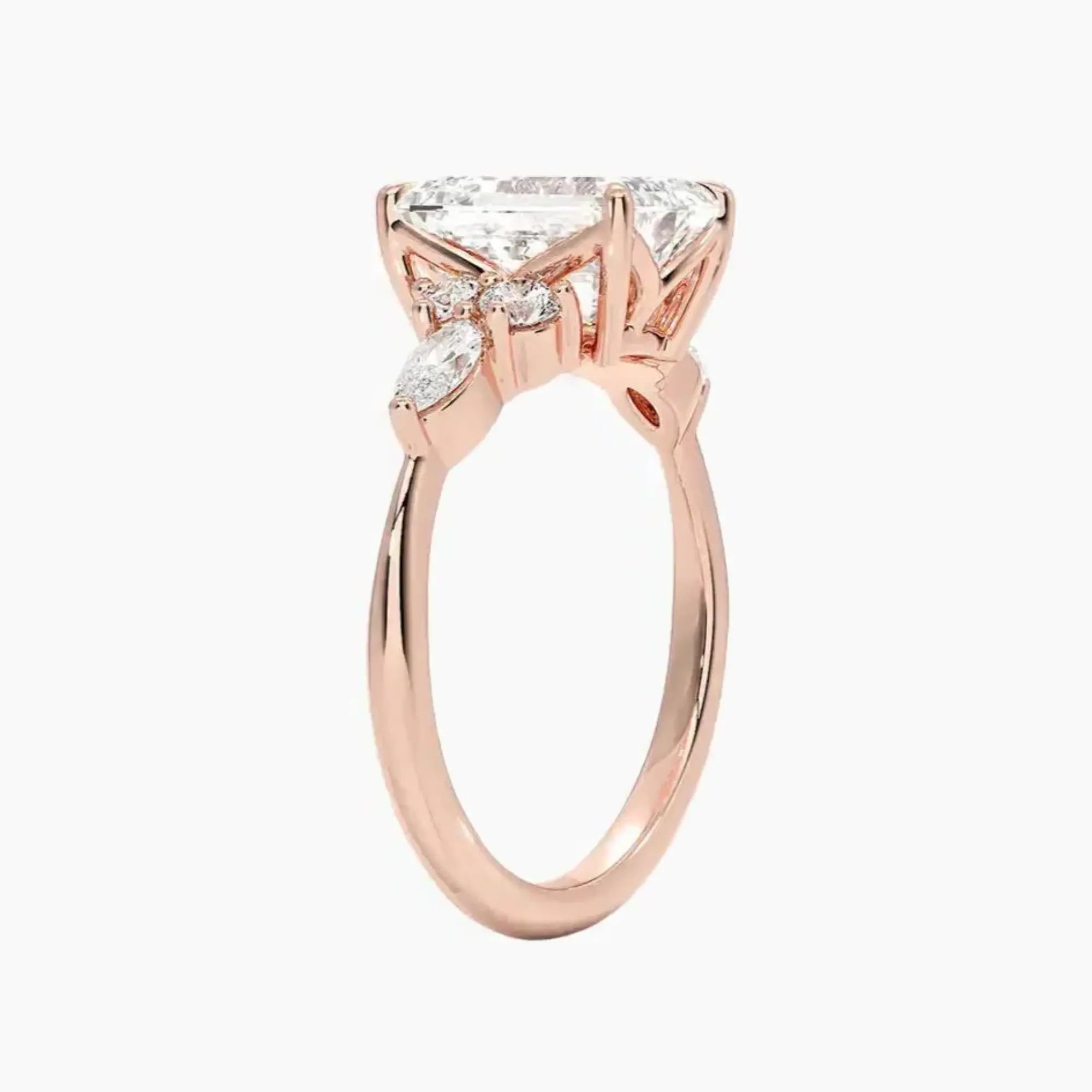 OBSER289 - Ingrid Emerald engagement ring setting view 5