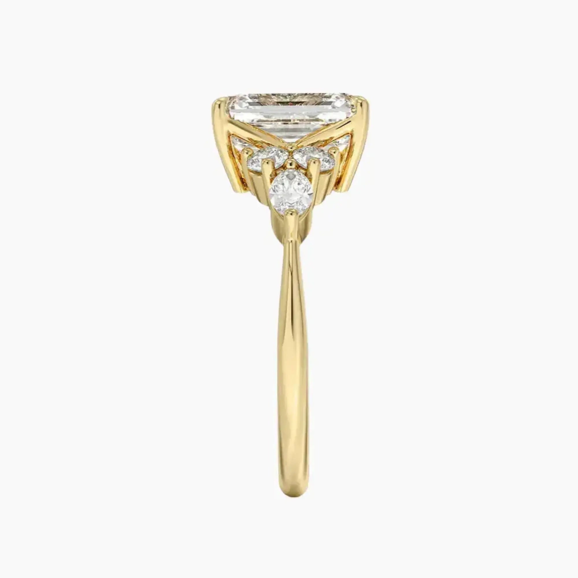 OBSER289 - Ingrid Emerald engagement ring setting view 9