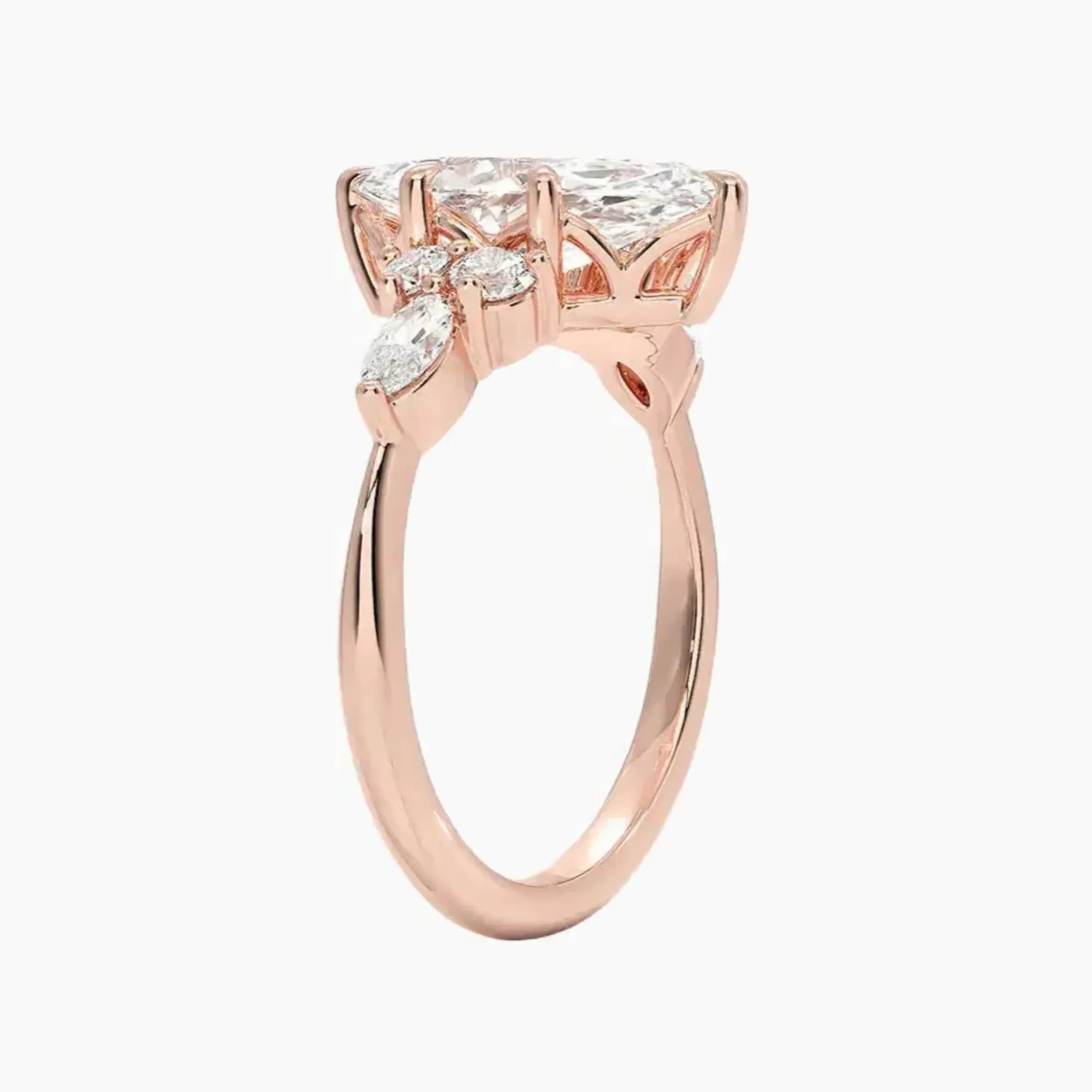 OBSER010 - Ingrid Marquise engagement ring setting view 5
