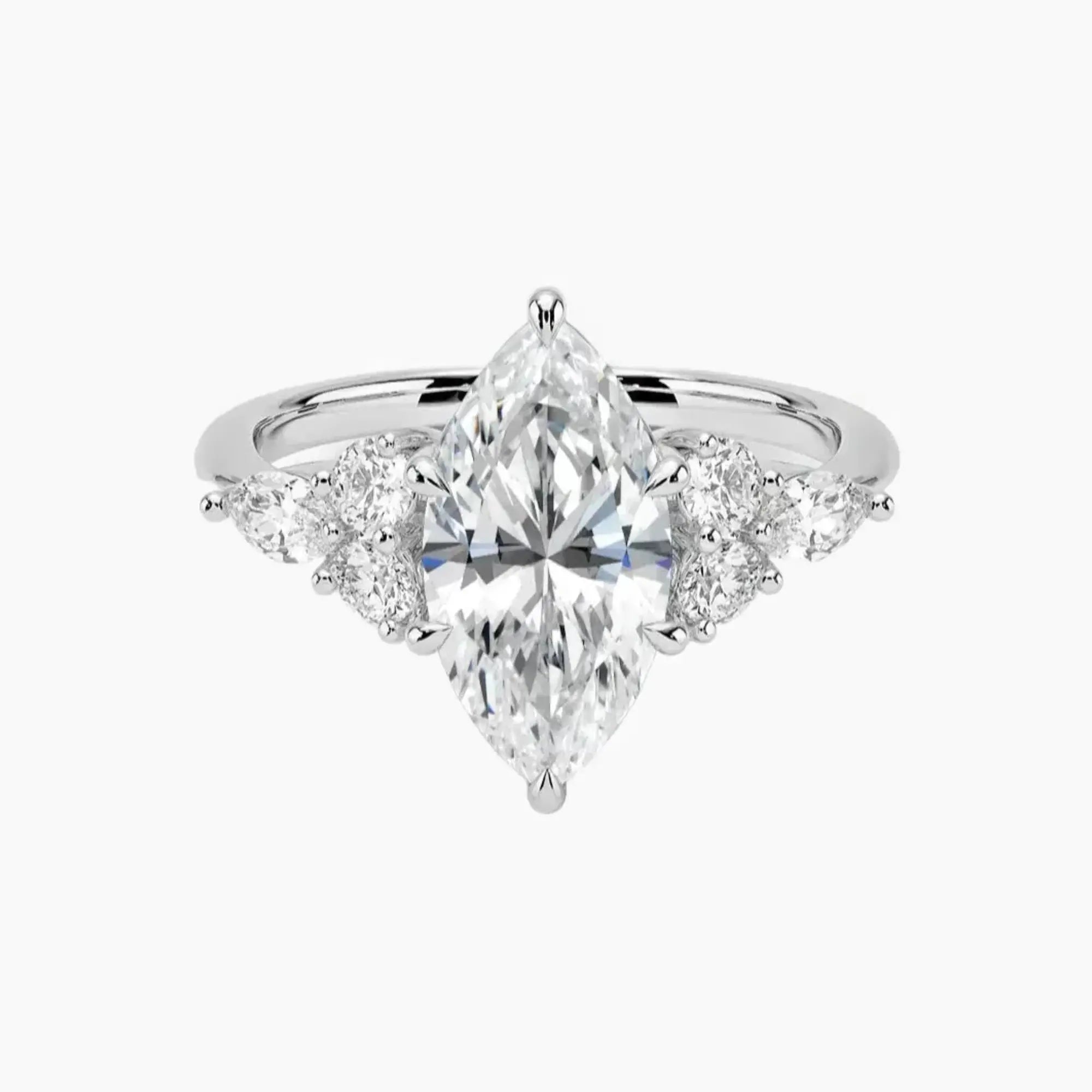 OBSER010 - Ingrid Marquise engagement ring setting view 1