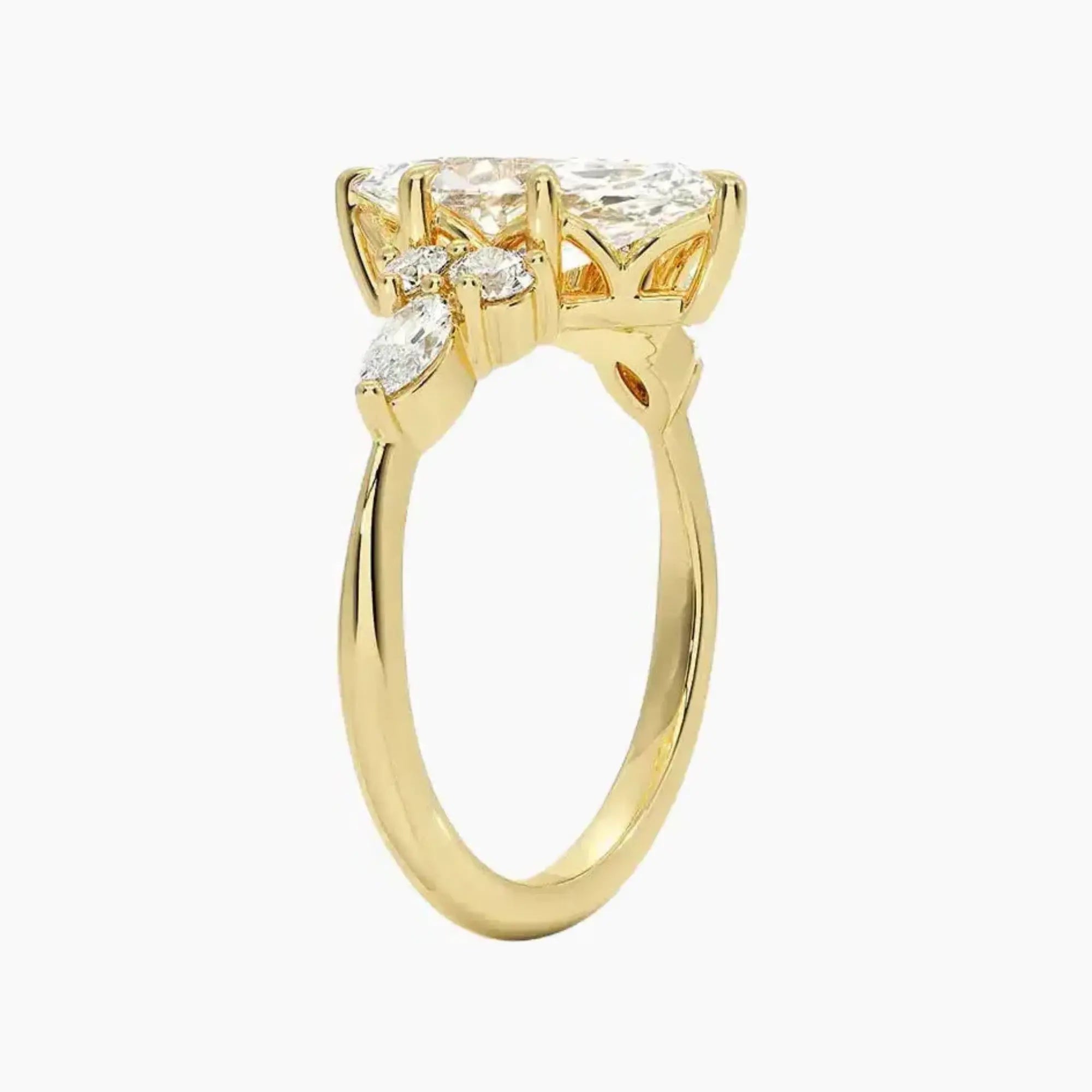 OBSER010 - Ingrid Marquise engagement ring setting view 8