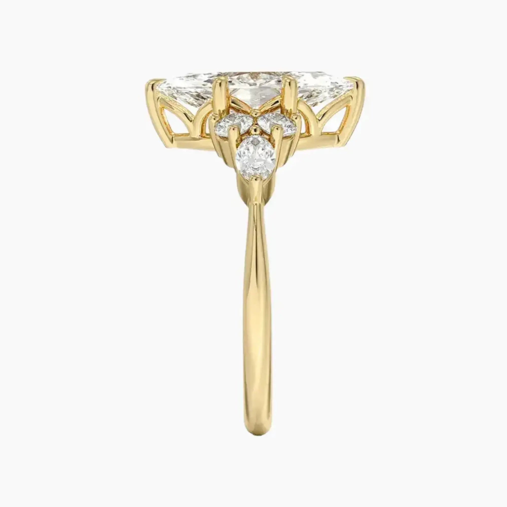 OBSER010 - Ingrid Marquise engagement ring setting view 9