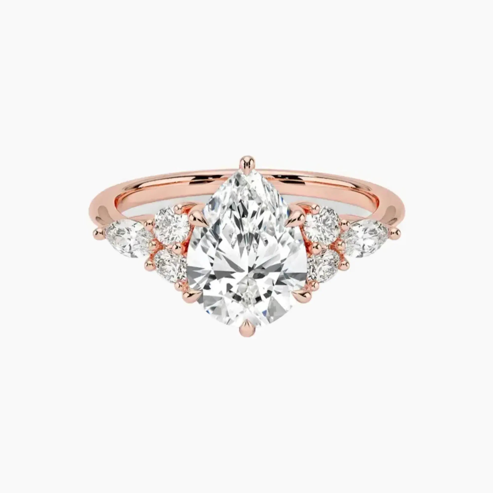 OBSER093 - Ingrid Pear engagement ring setting view 4