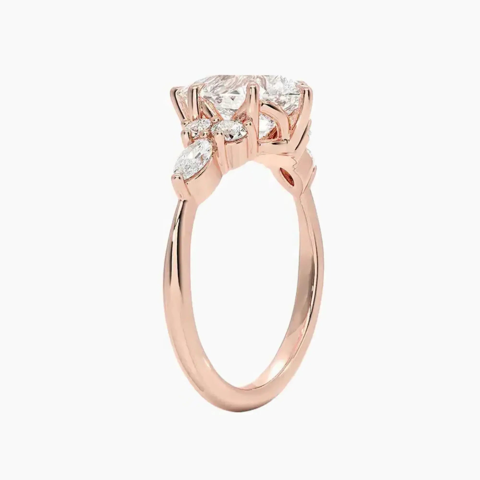 OBSER093 - Ingrid Pear engagement ring setting view 5
