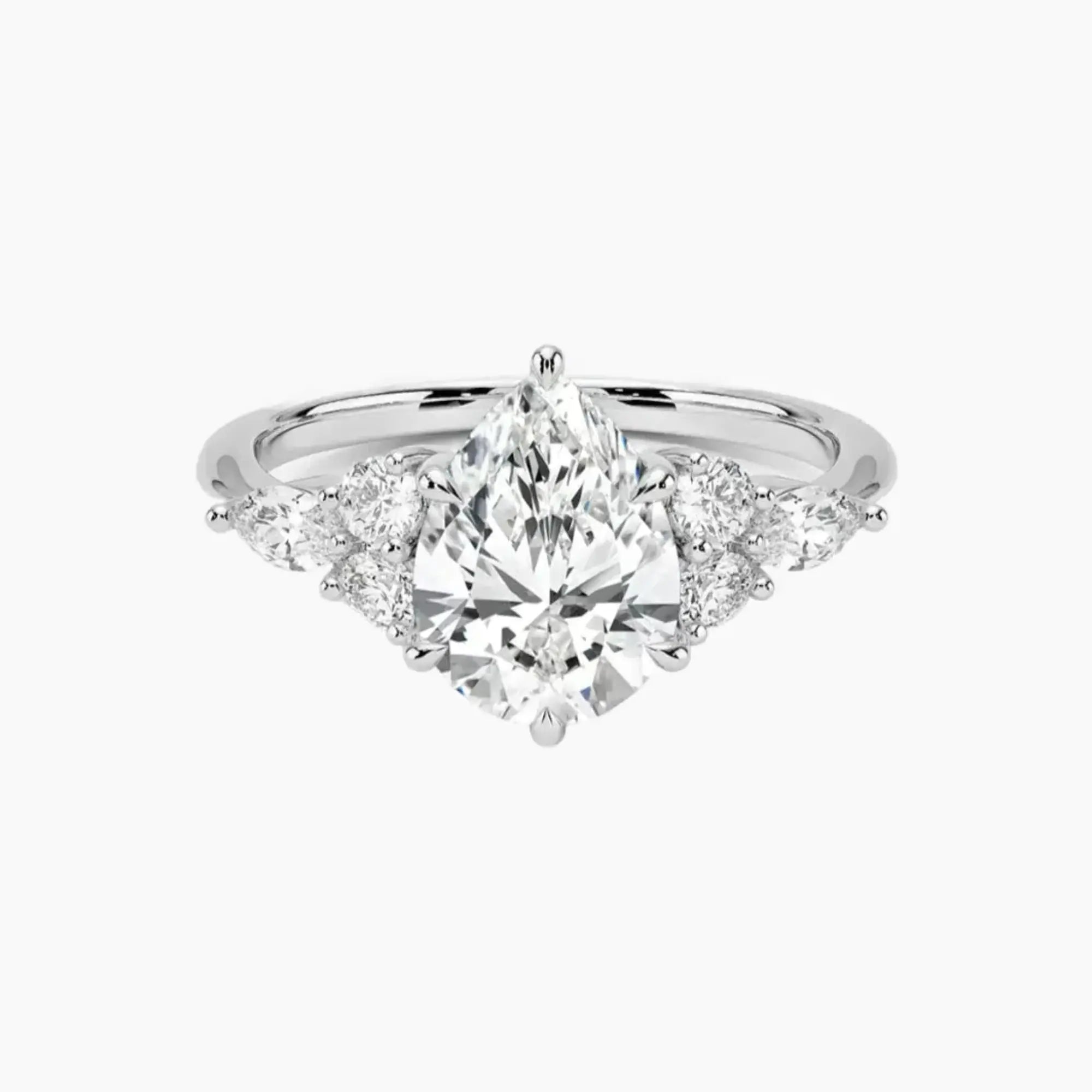 OBSER093 - Ingrid Pear engagement ring setting view 1