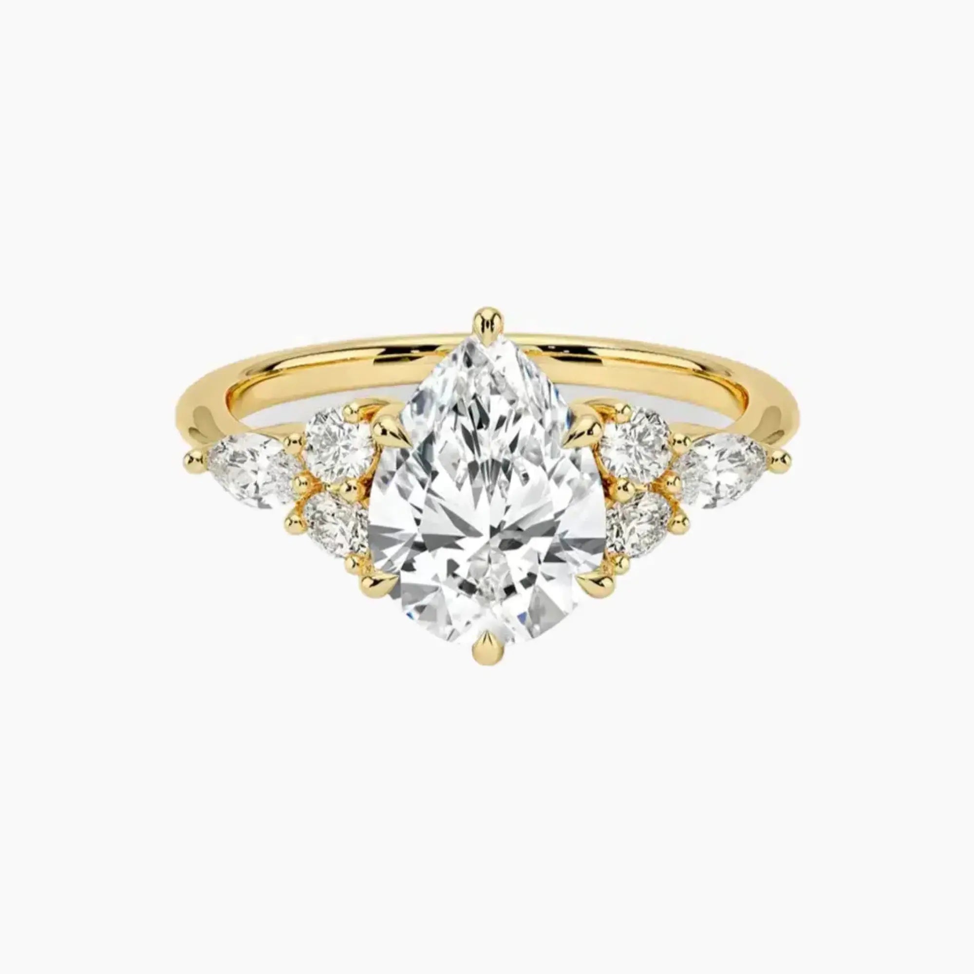 OBSER093 - Ingrid Pear engagement ring setting view 7