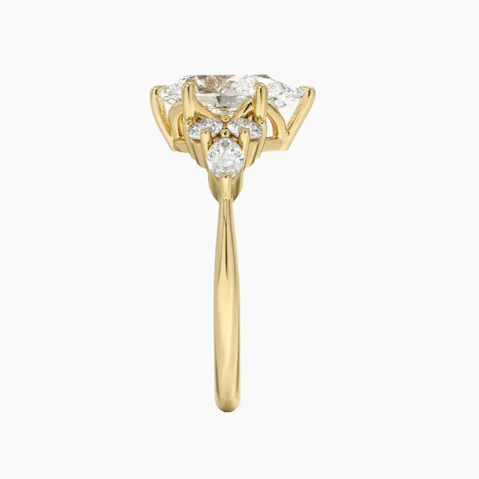 OBSER093 - Ingrid Pear engagement ring setting view 9