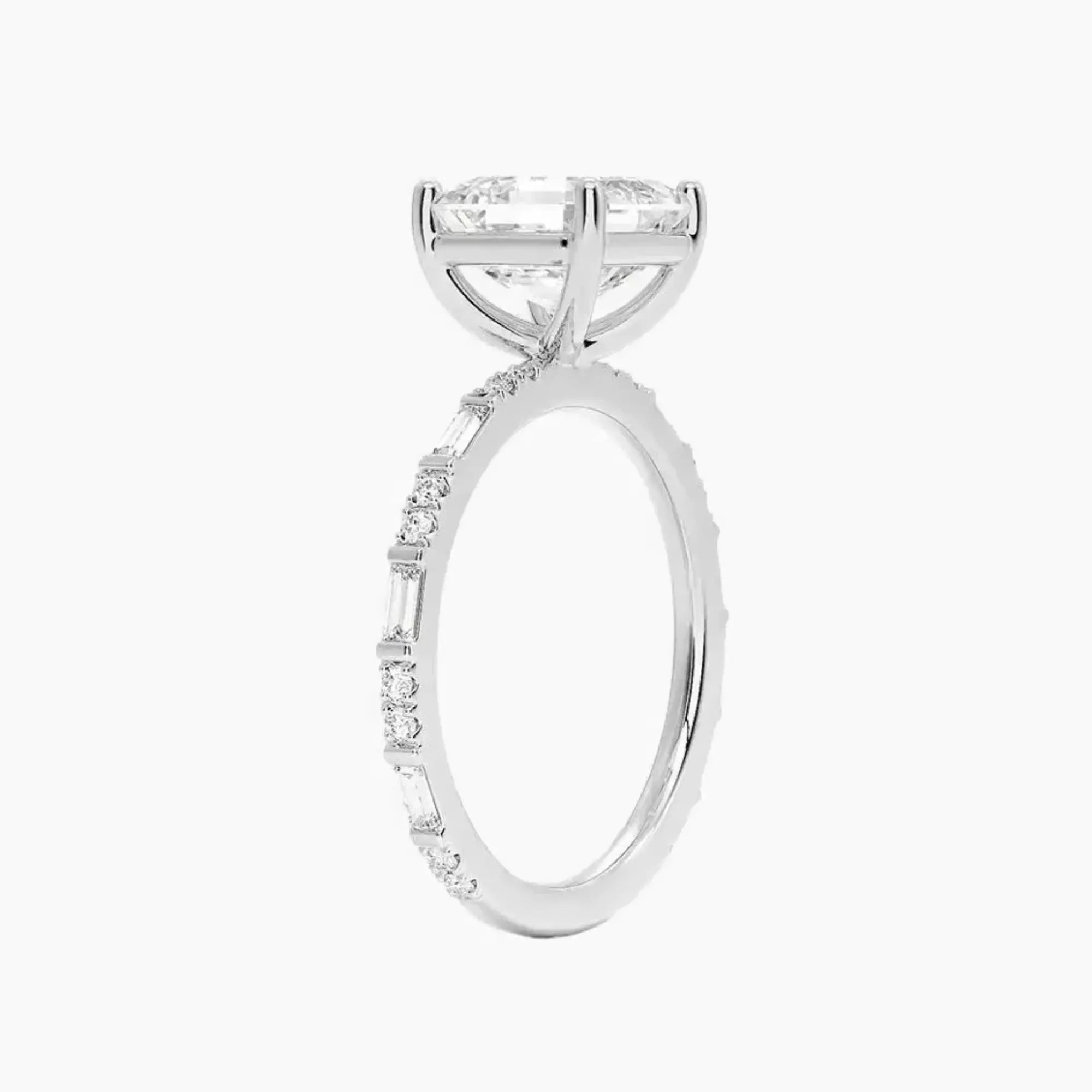 OBSER292 - Evelina Solitaire Asscher engagement ring setting view 2