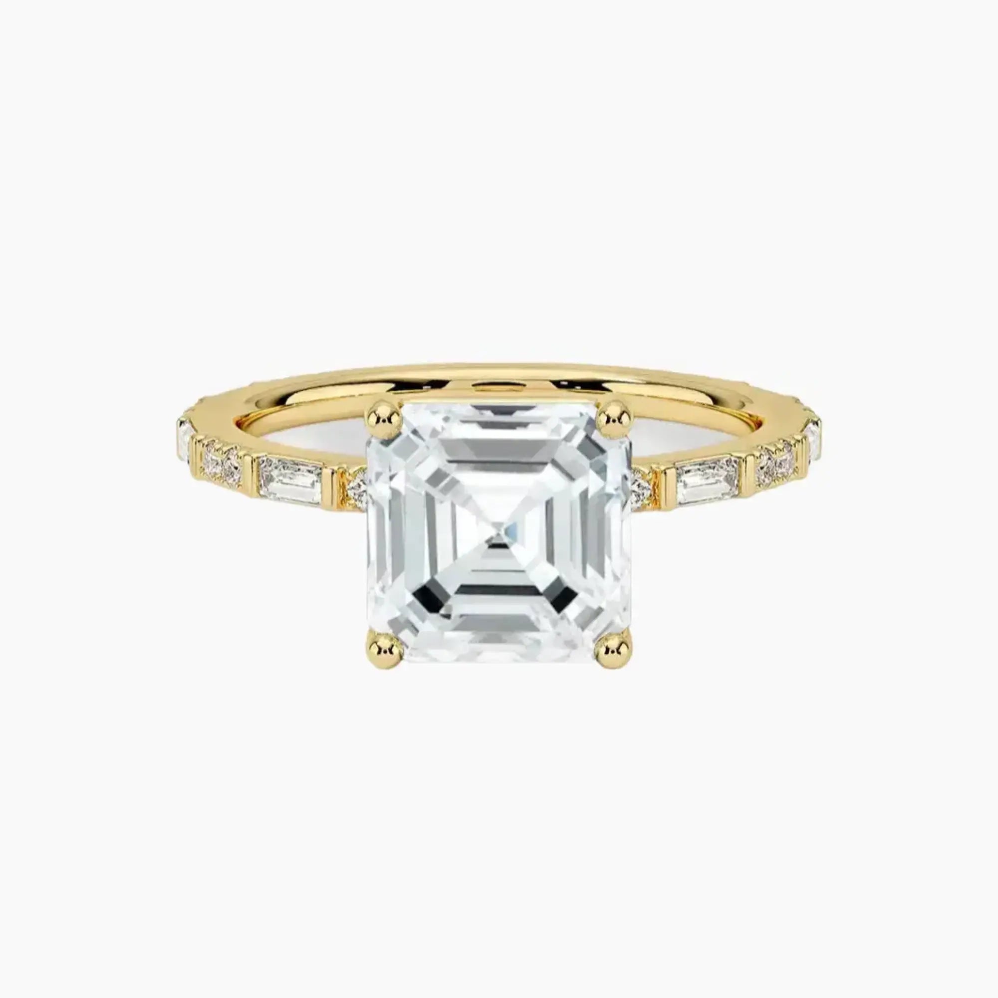 OBSER292 - Evelina Solitaire Asscher engagement ring setting view 7