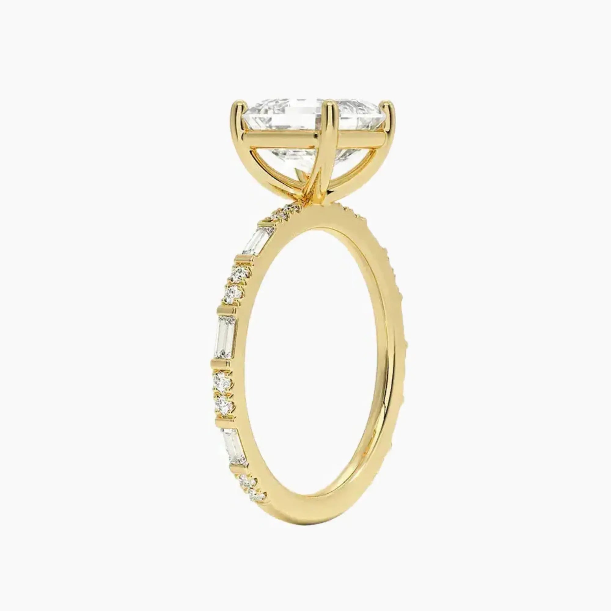 OBSER292 - Evelina Solitaire Asscher engagement ring setting view 8