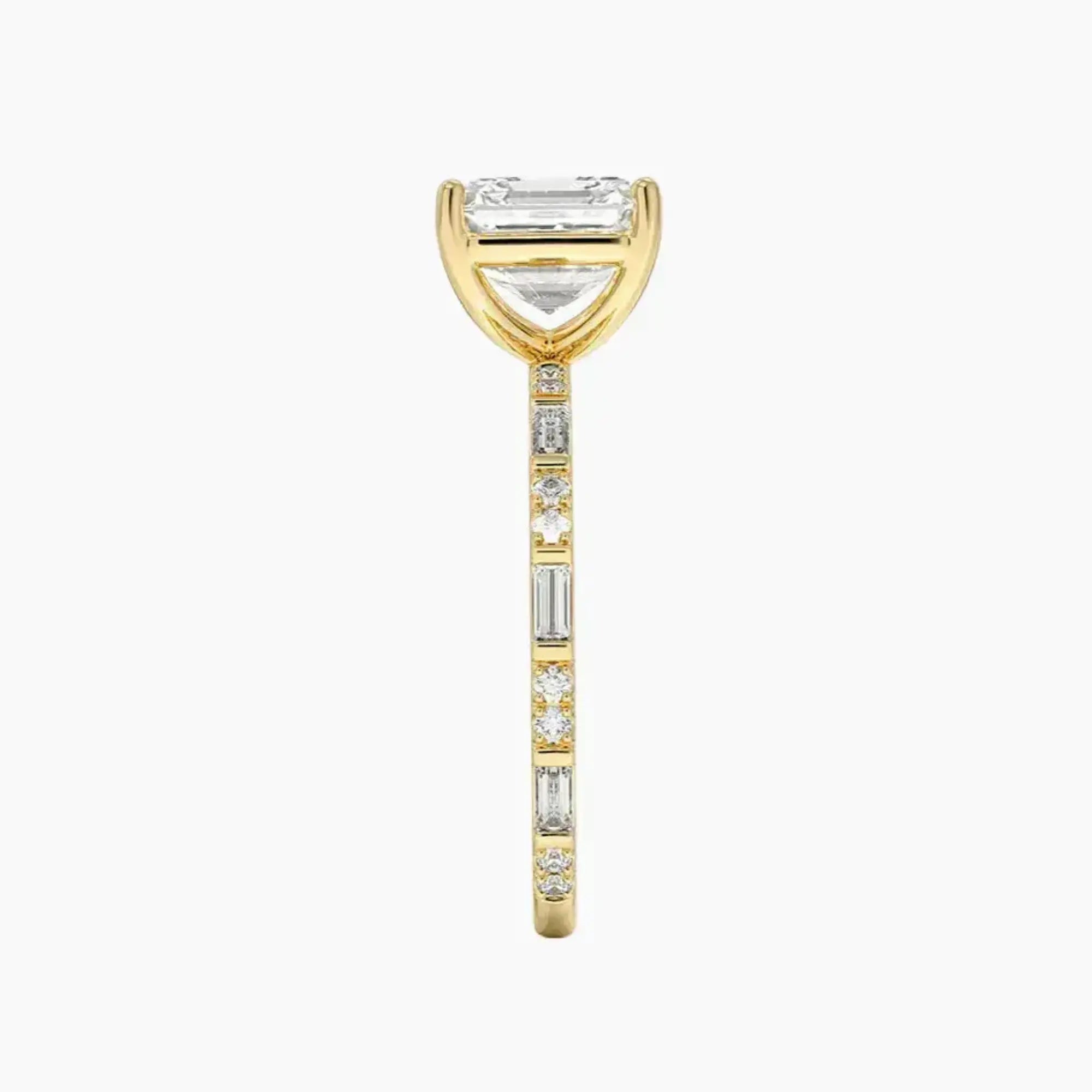 OBSER292 - Evelina Solitaire Asscher engagement ring setting view 9
