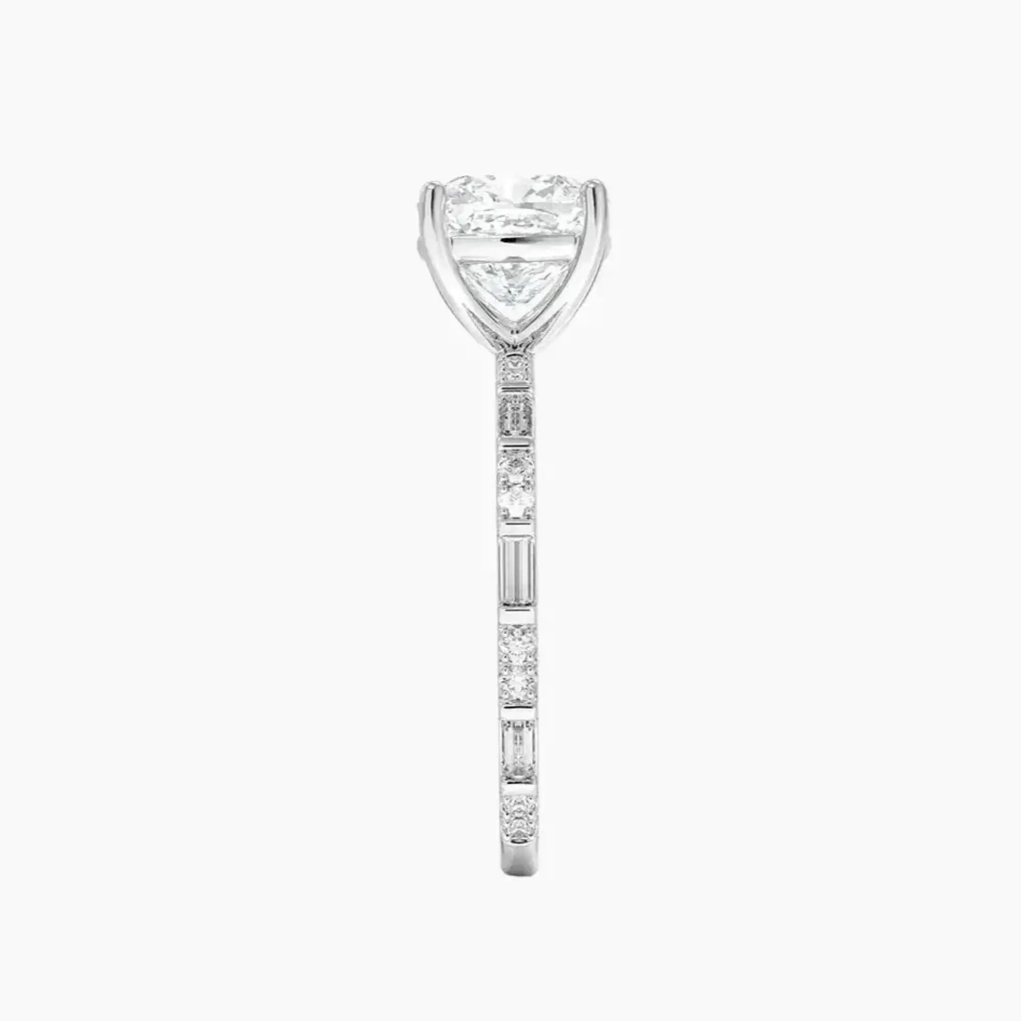OBSER296 - Evelina Solitaire Cushion engagement ring setting view 3