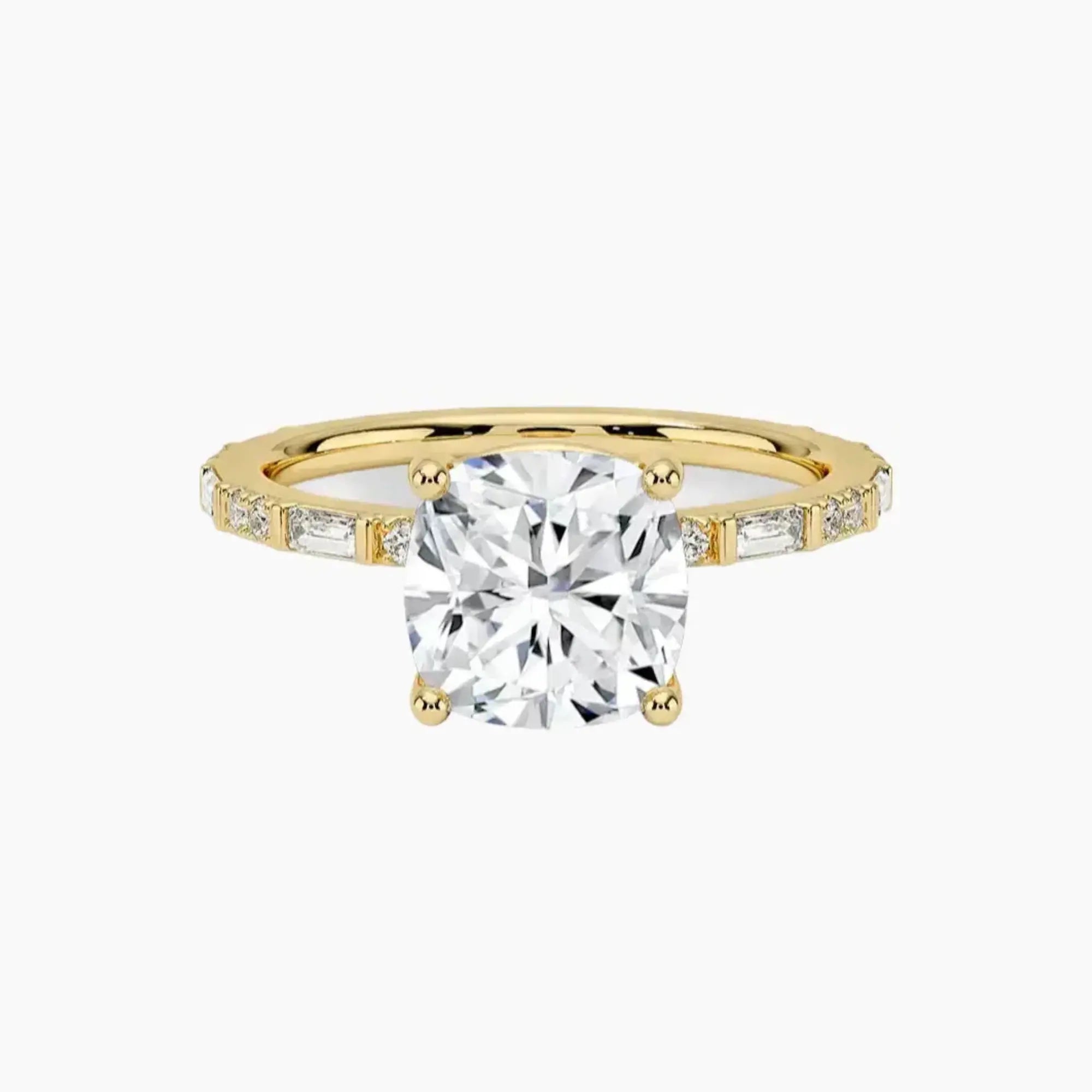 OBSER296 - Evelina Solitaire Cushion engagement ring setting view 7