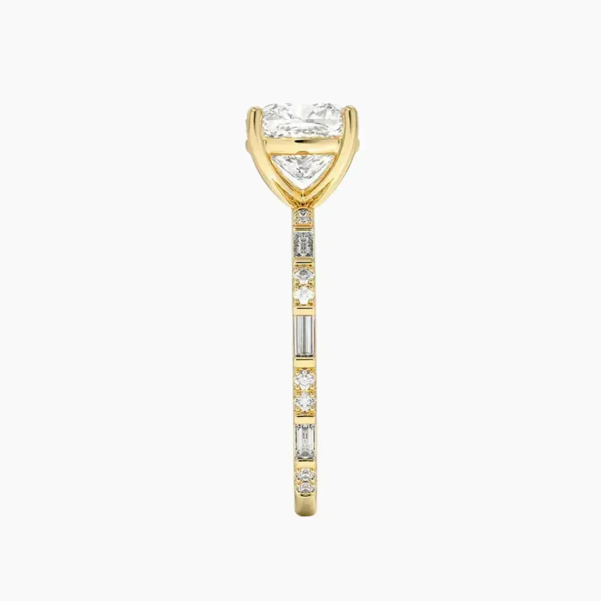 OBSER296 - Evelina Solitaire Cushion engagement ring setting view 9