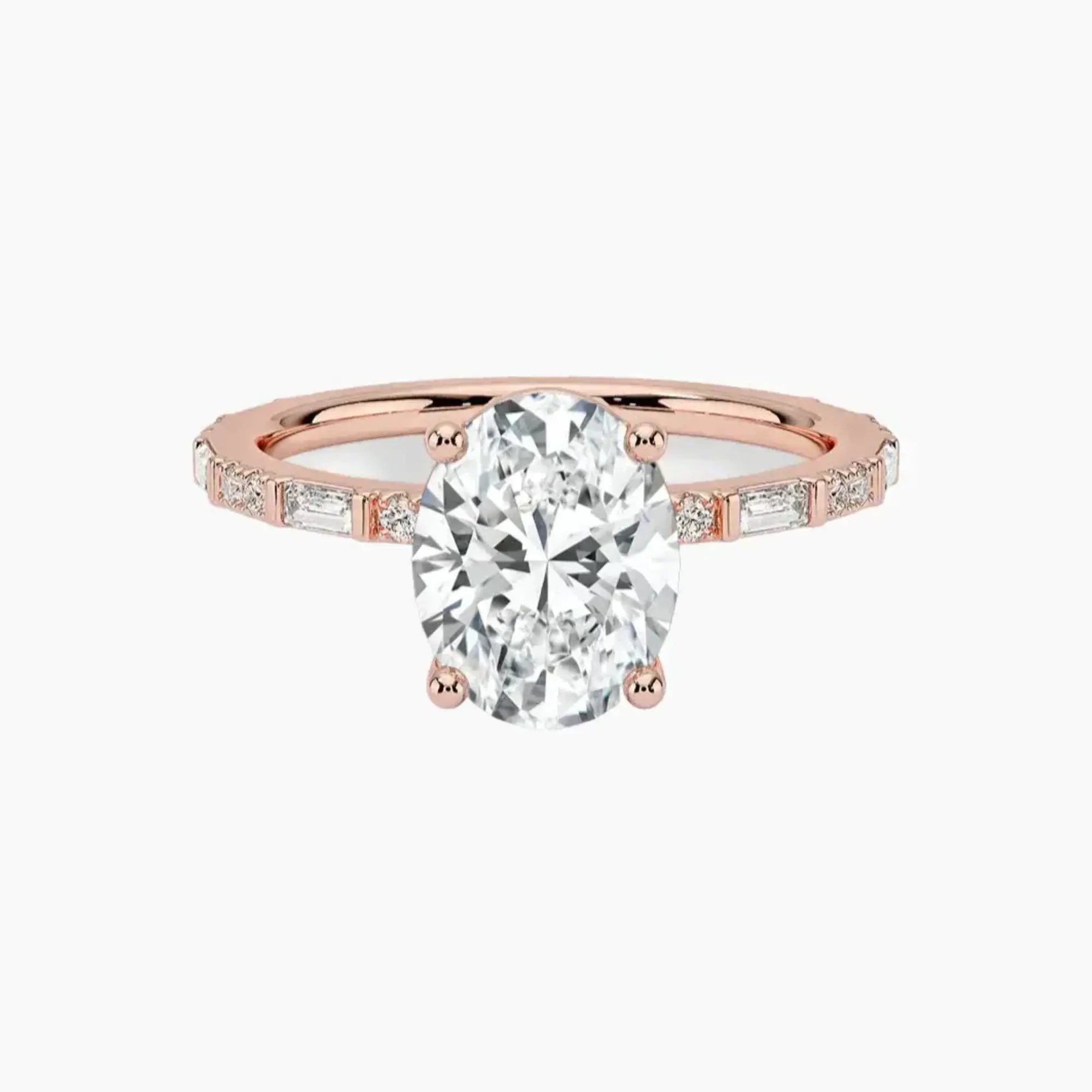 OBSER297 - Evelina Solitaire Oval engagement ring setting view 4