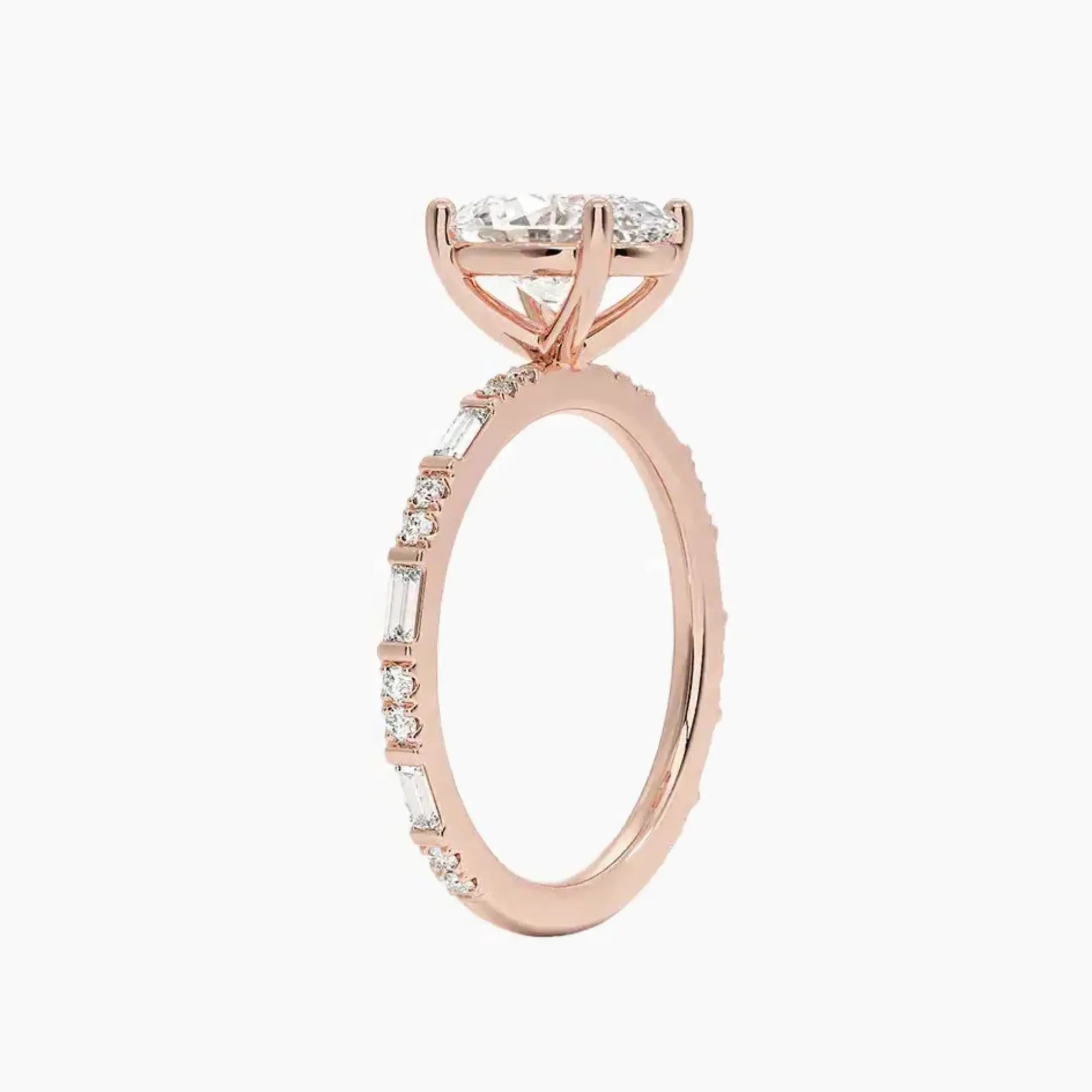 OBSER297 - Evelina Solitaire Oval engagement ring setting view 5