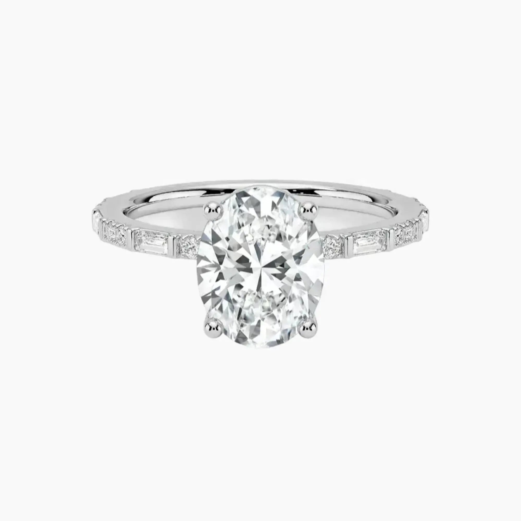 OBSER297 - Evelina Solitaire Oval engagement ring setting view 1