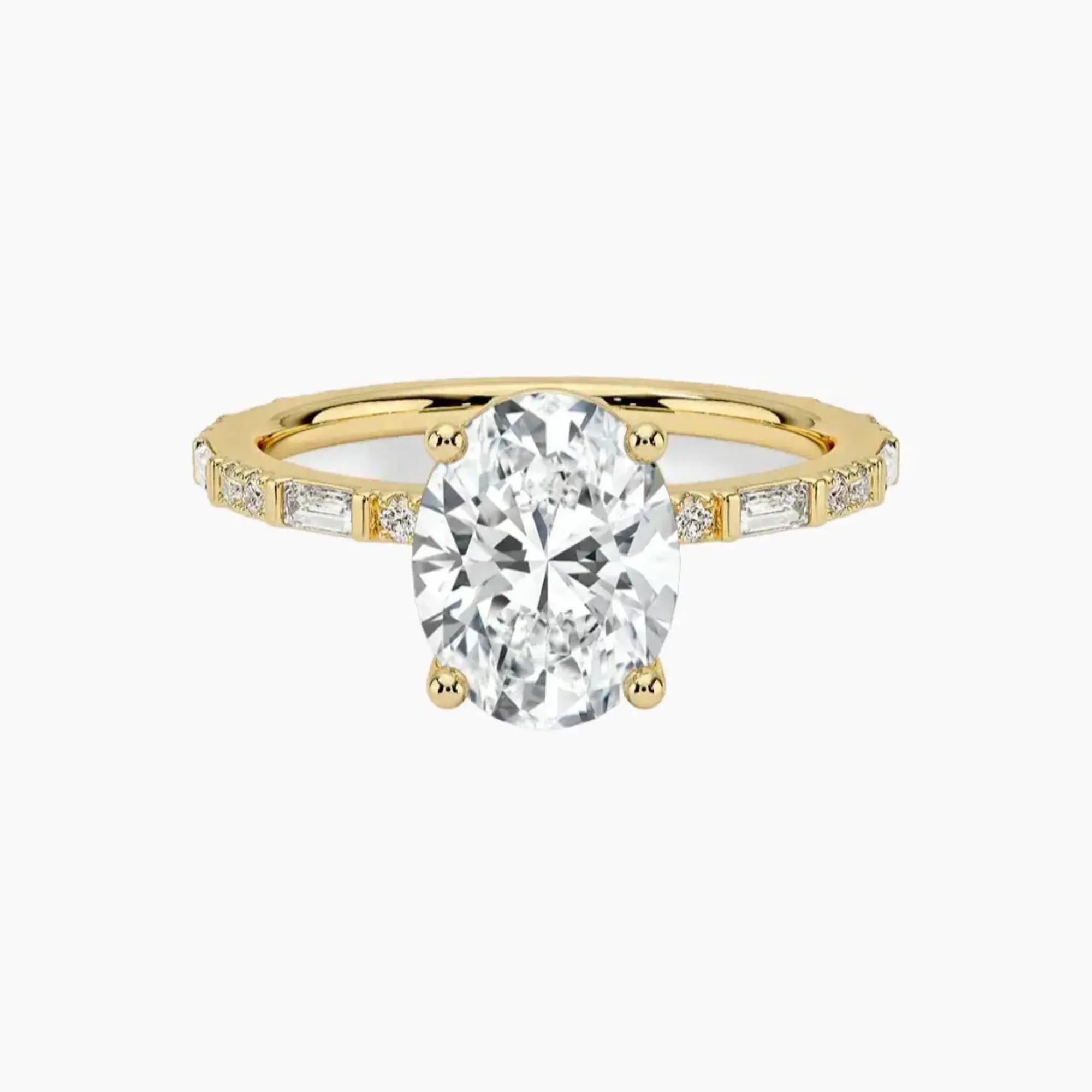 OBSER297 - Evelina Solitaire Oval engagement ring setting view 7