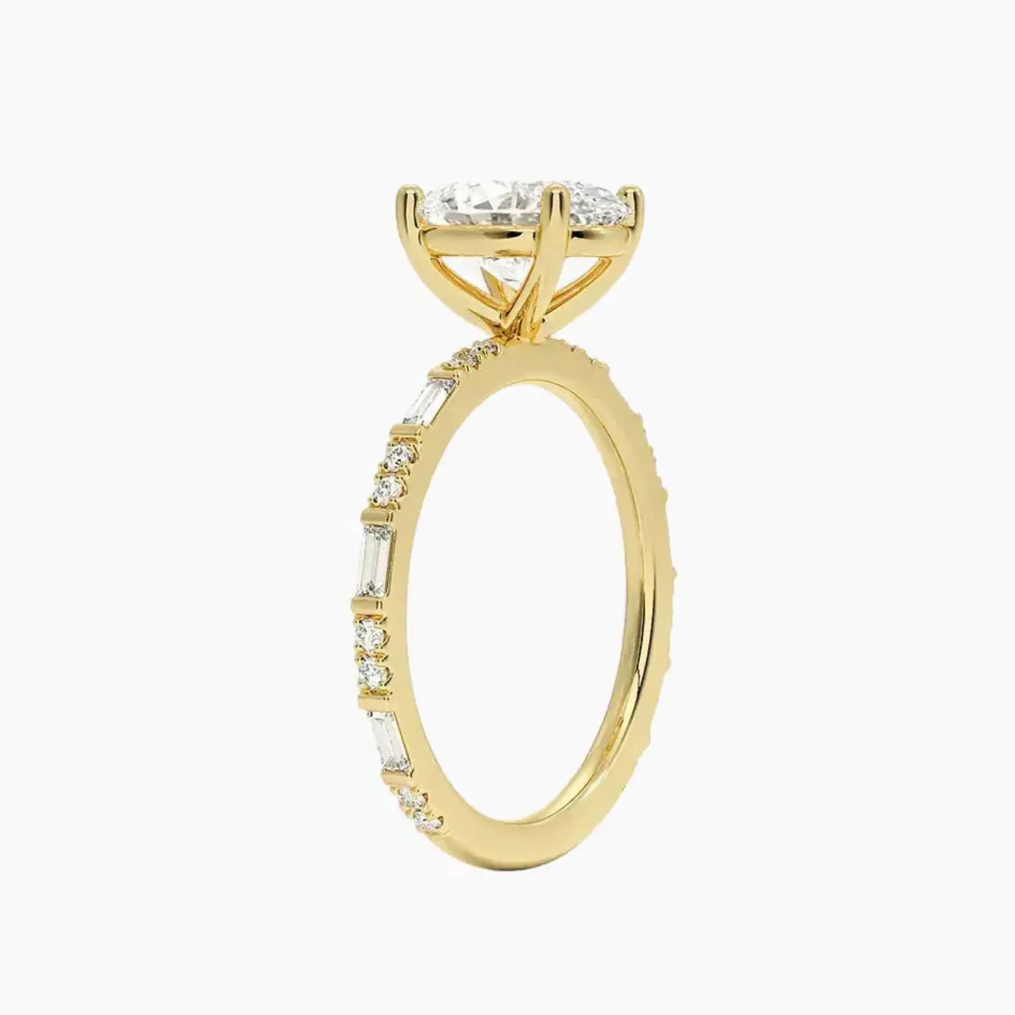 OBSER297 - Evelina Solitaire Oval engagement ring setting view 8