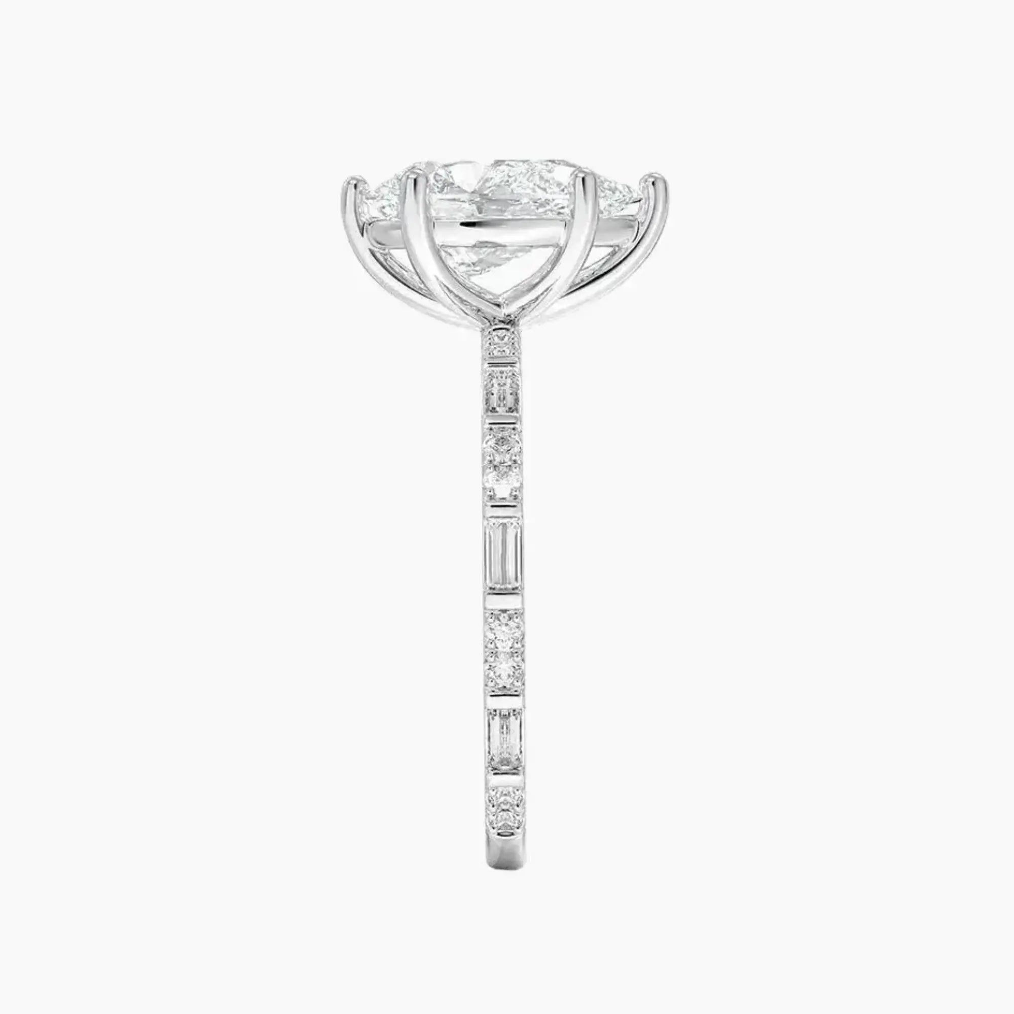 OBSER146 - Evelina Solitaire Pear engagement ring setting view 3