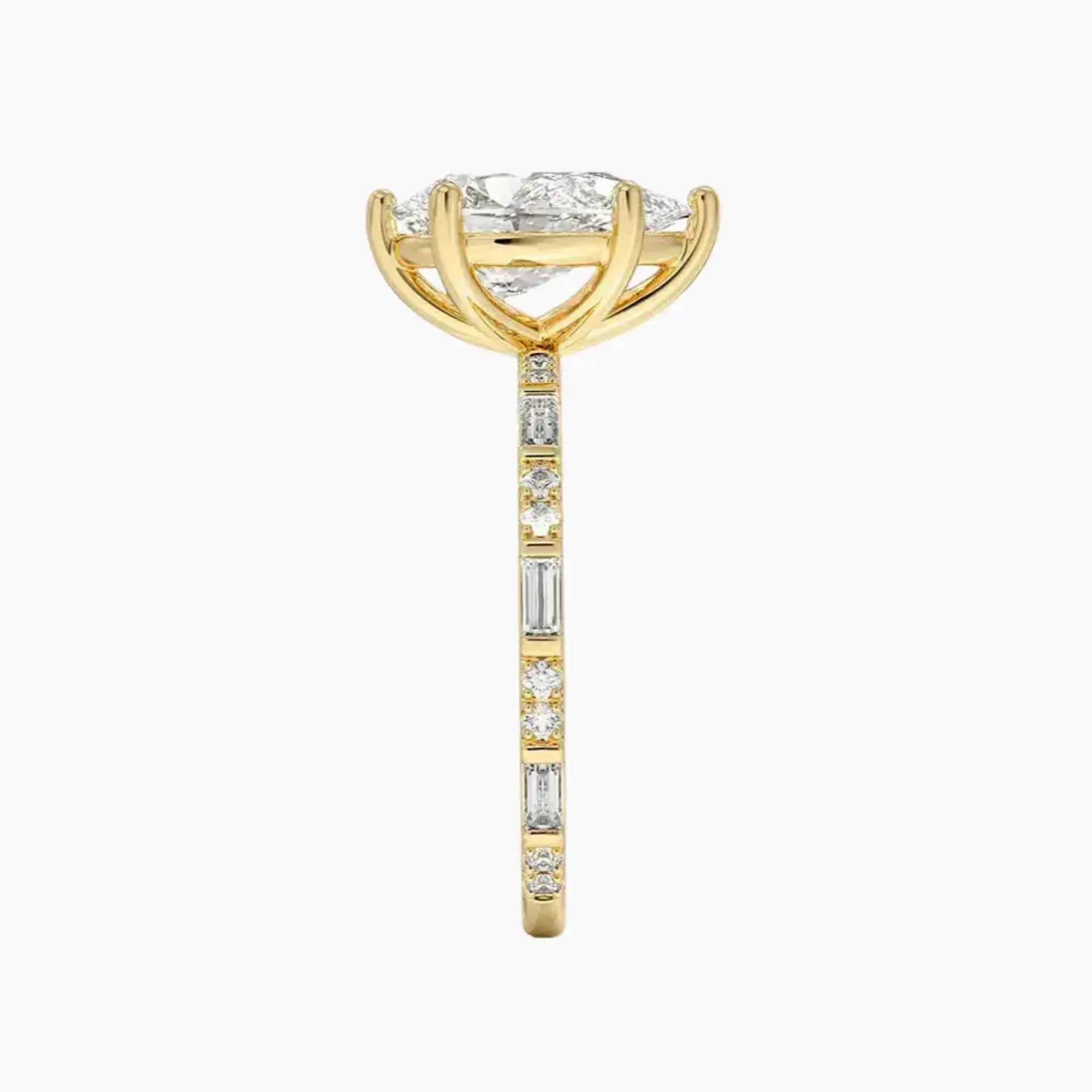 OBSER146 - Evelina Solitaire Pear engagement ring setting view 9