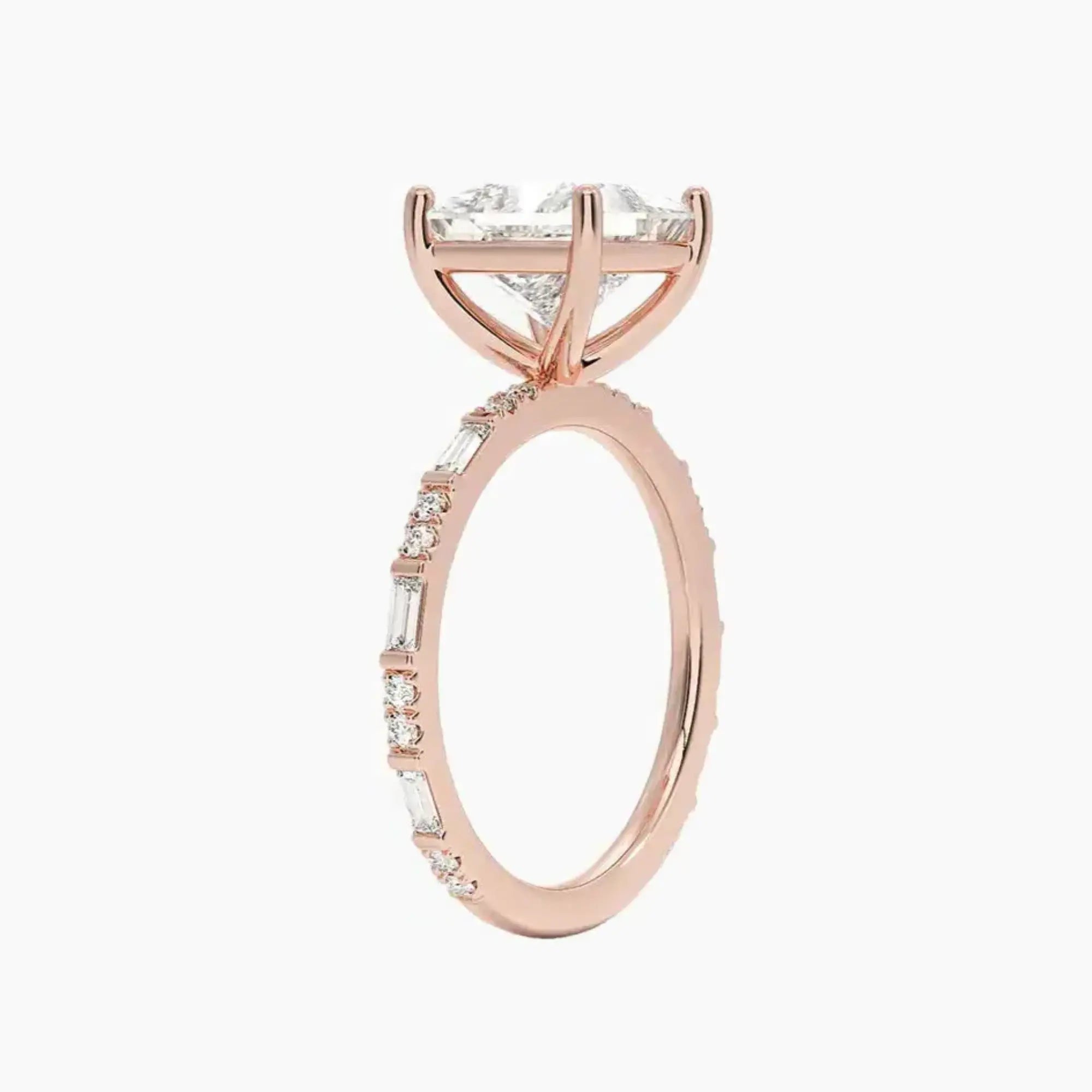 OBSER295 - Evelina Solitaire Princess engagement ring setting view 5