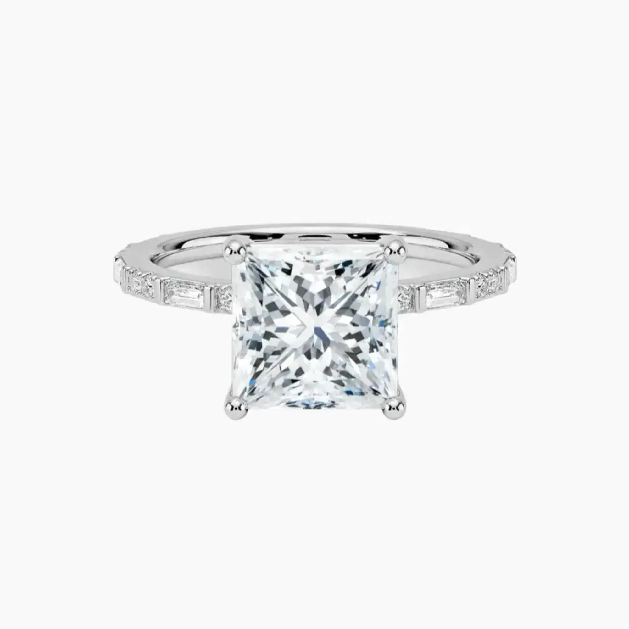 OBSER295 - Evelina Solitaire Princess engagement ring setting view 1