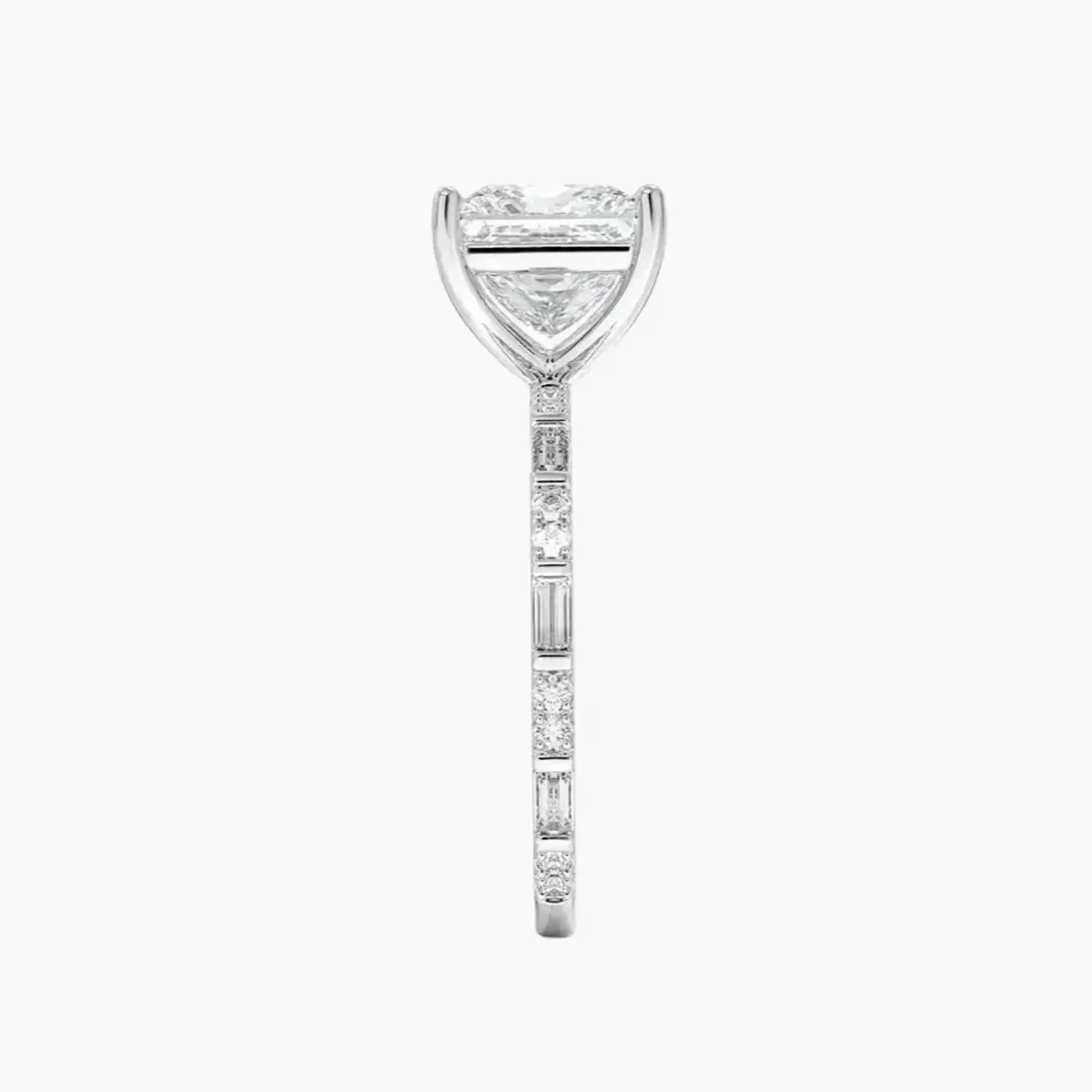 OBSER295 - Evelina Solitaire Princess engagement ring setting view 3