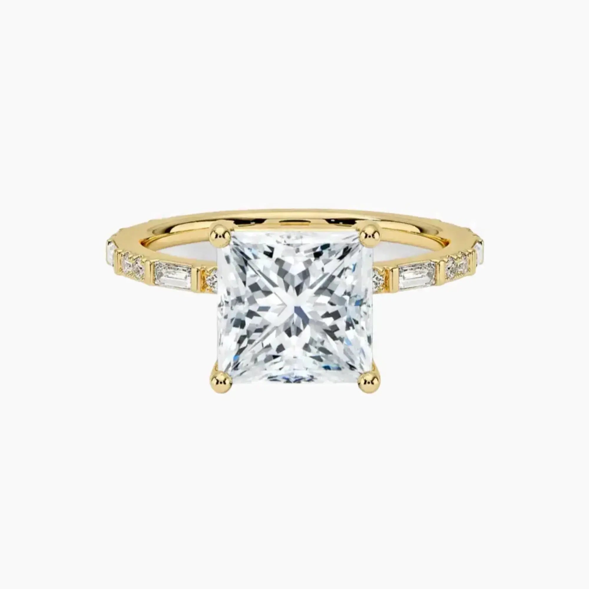 OBSER295 - Evelina Solitaire Princess engagement ring setting view 7