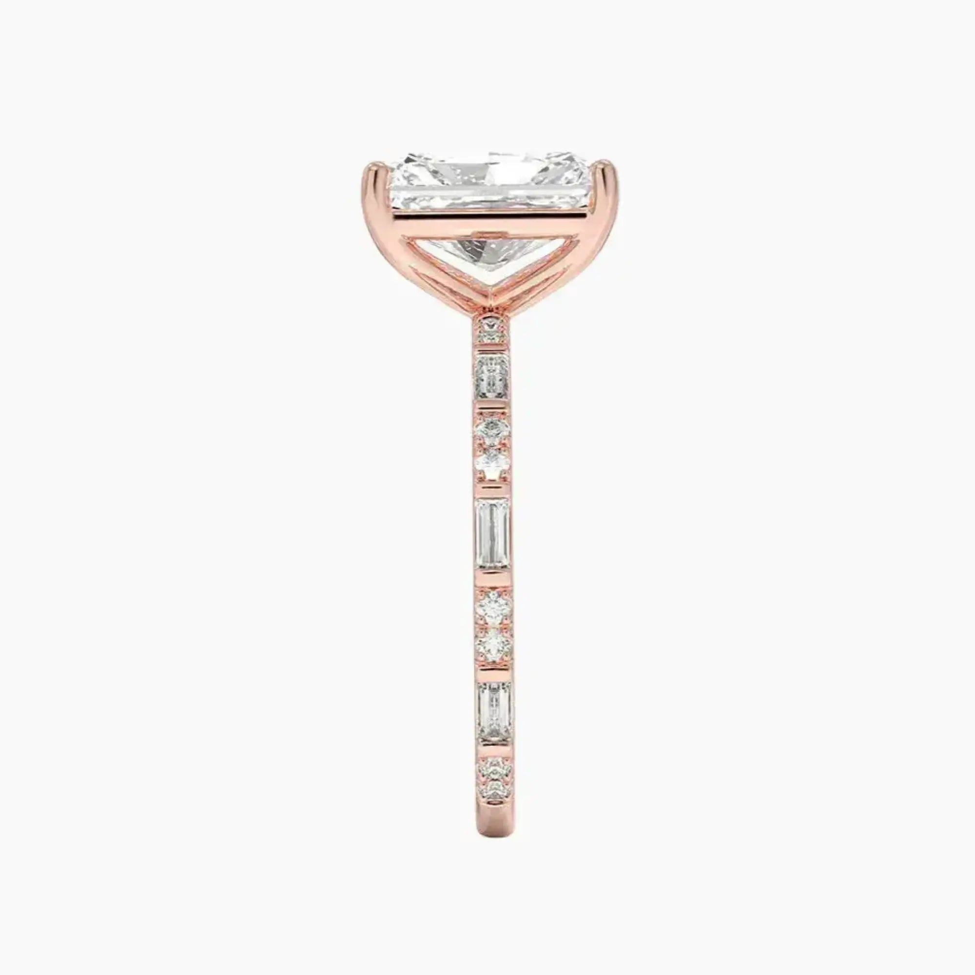 OBSER145 - Evelina Solitaire Radiant engagement ring setting view 6