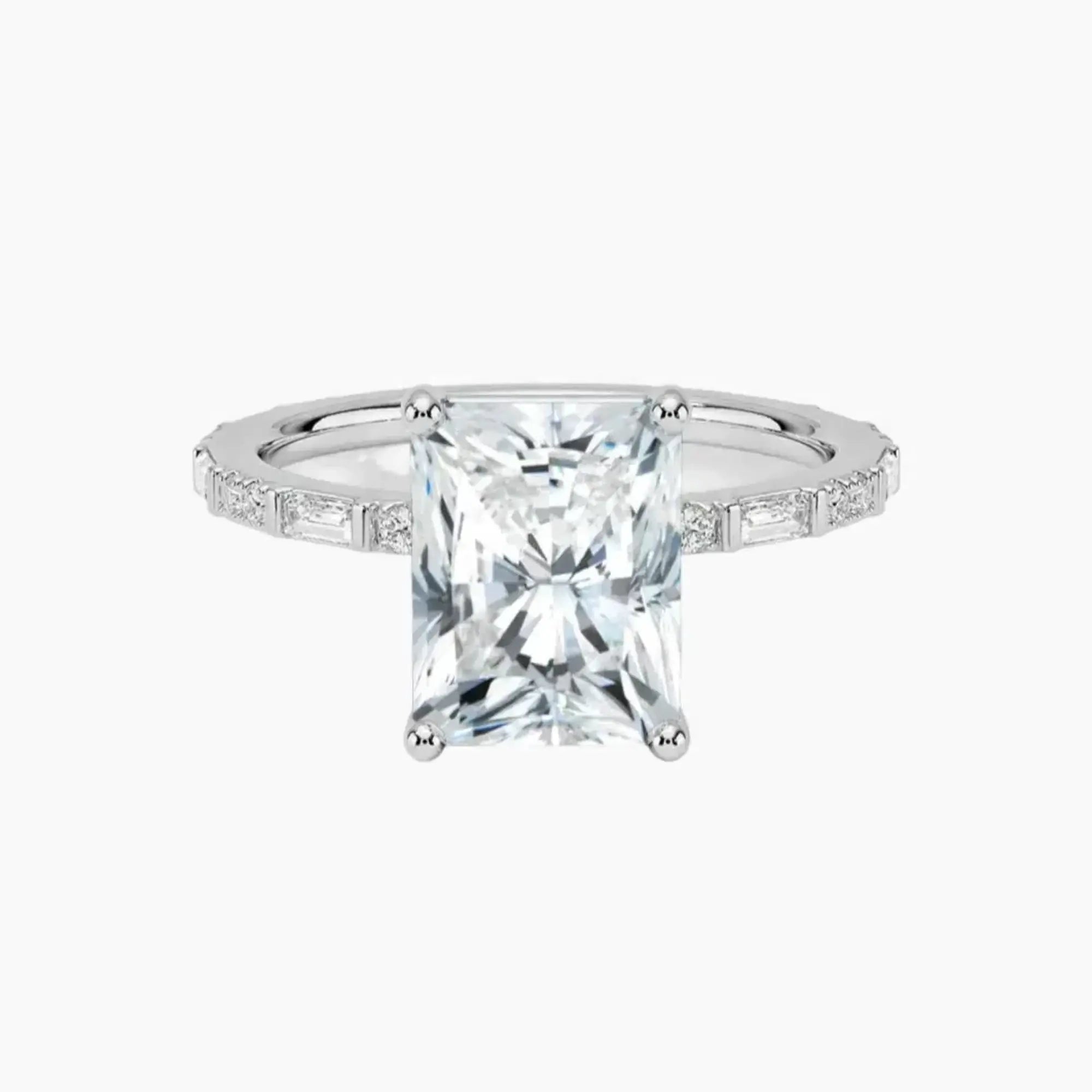 OBSER145 - Evelina Solitaire Radiant engagement ring setting view 1
