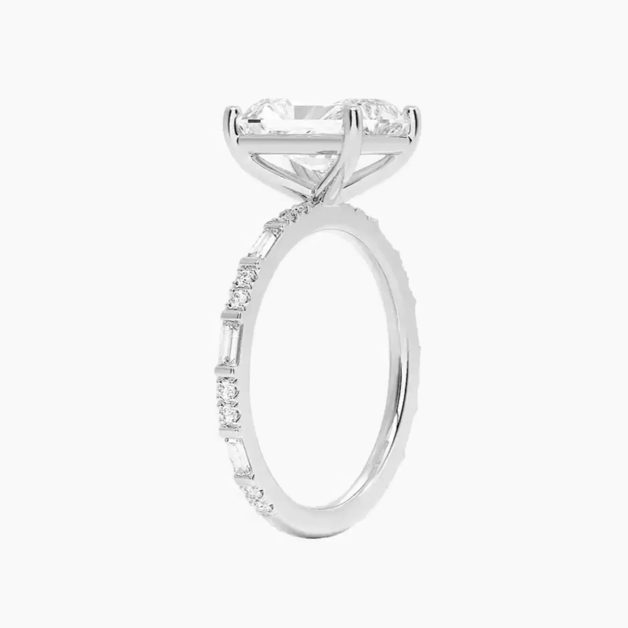 OBSER145 - Evelina Solitaire Radiant engagement ring setting view 2