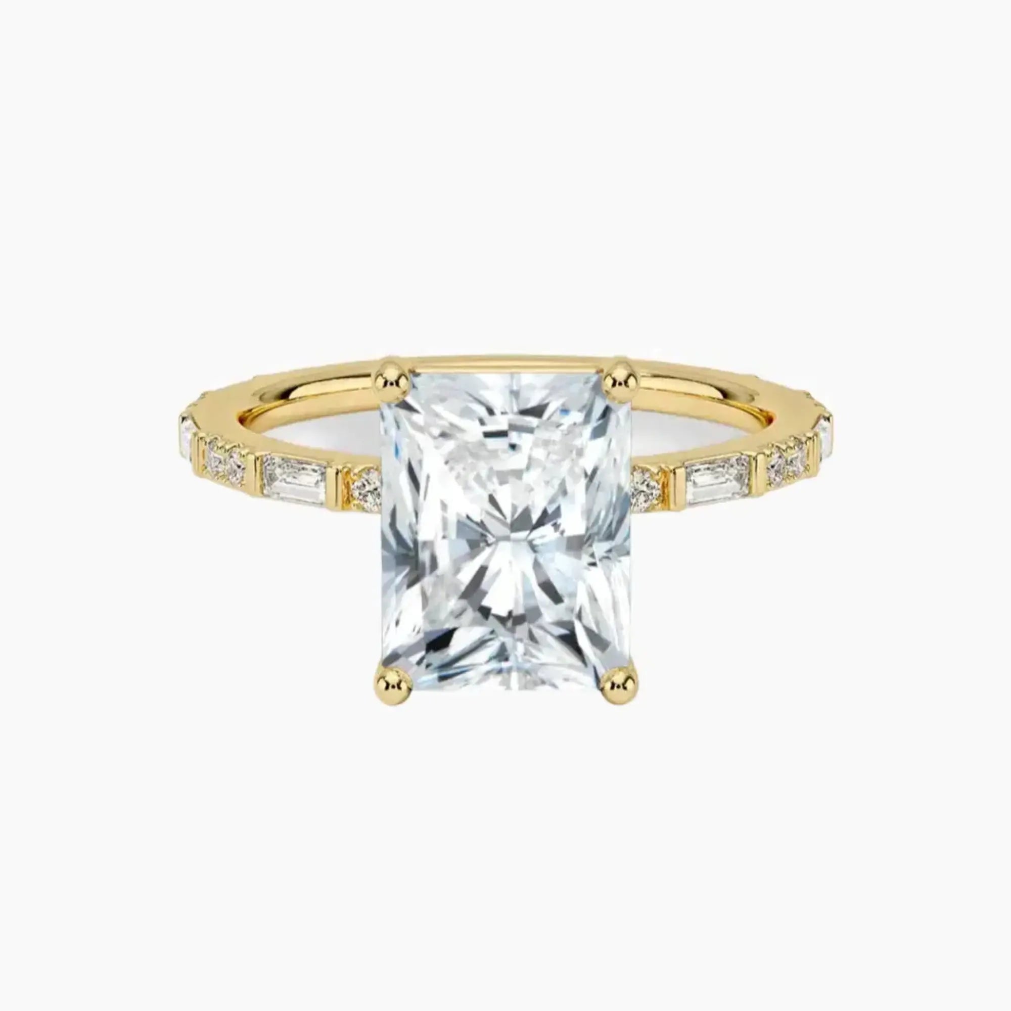 OBSER145 - Evelina Solitaire Radiant engagement ring setting view 7
